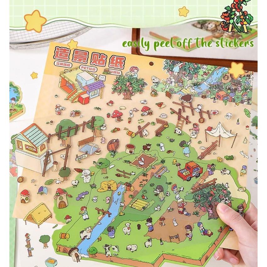 6 Juegos de Pegatinas 3D DIY Kaensc para Manualidades Creativas