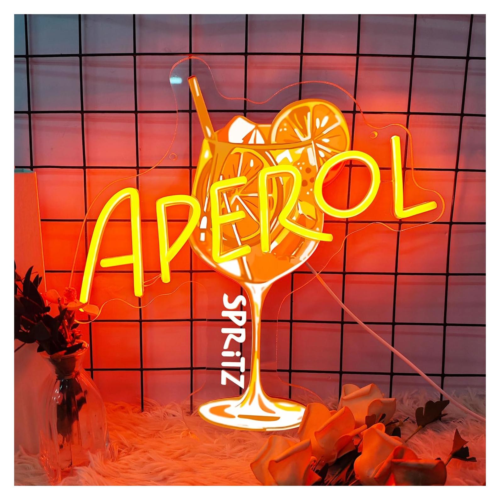 Luz de Neón Aperol Spritz LED 35.56 x 34.29 cm para Bar