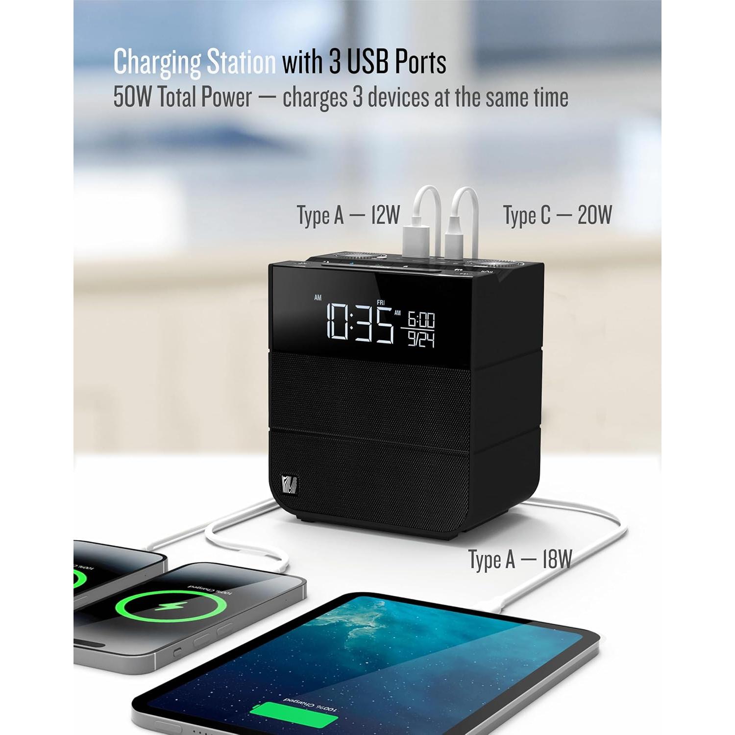 Reloj Despertador Bluetooth Soundfreaq SFQ-16 con Radio FM
