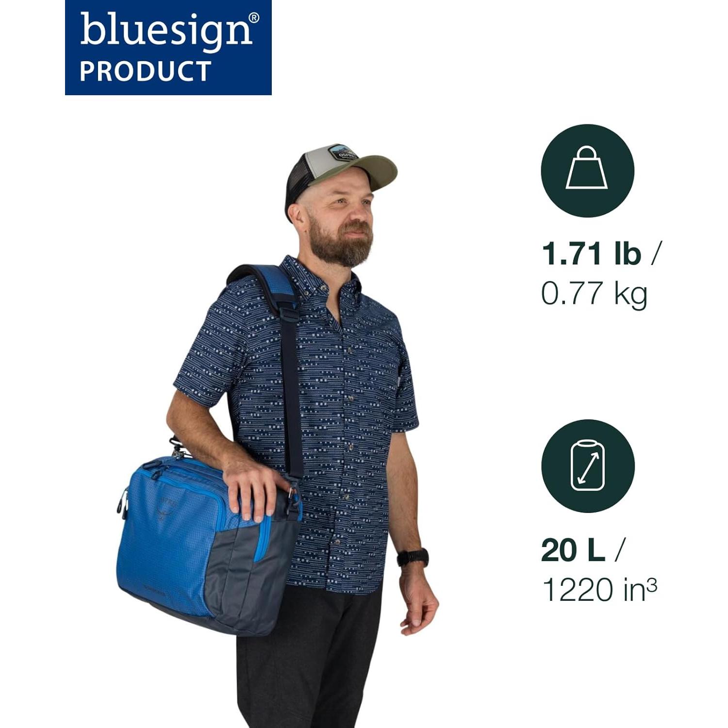 Bolsa de Mano Osprey Transporter Carry-On Azul 30.99x44.45cm