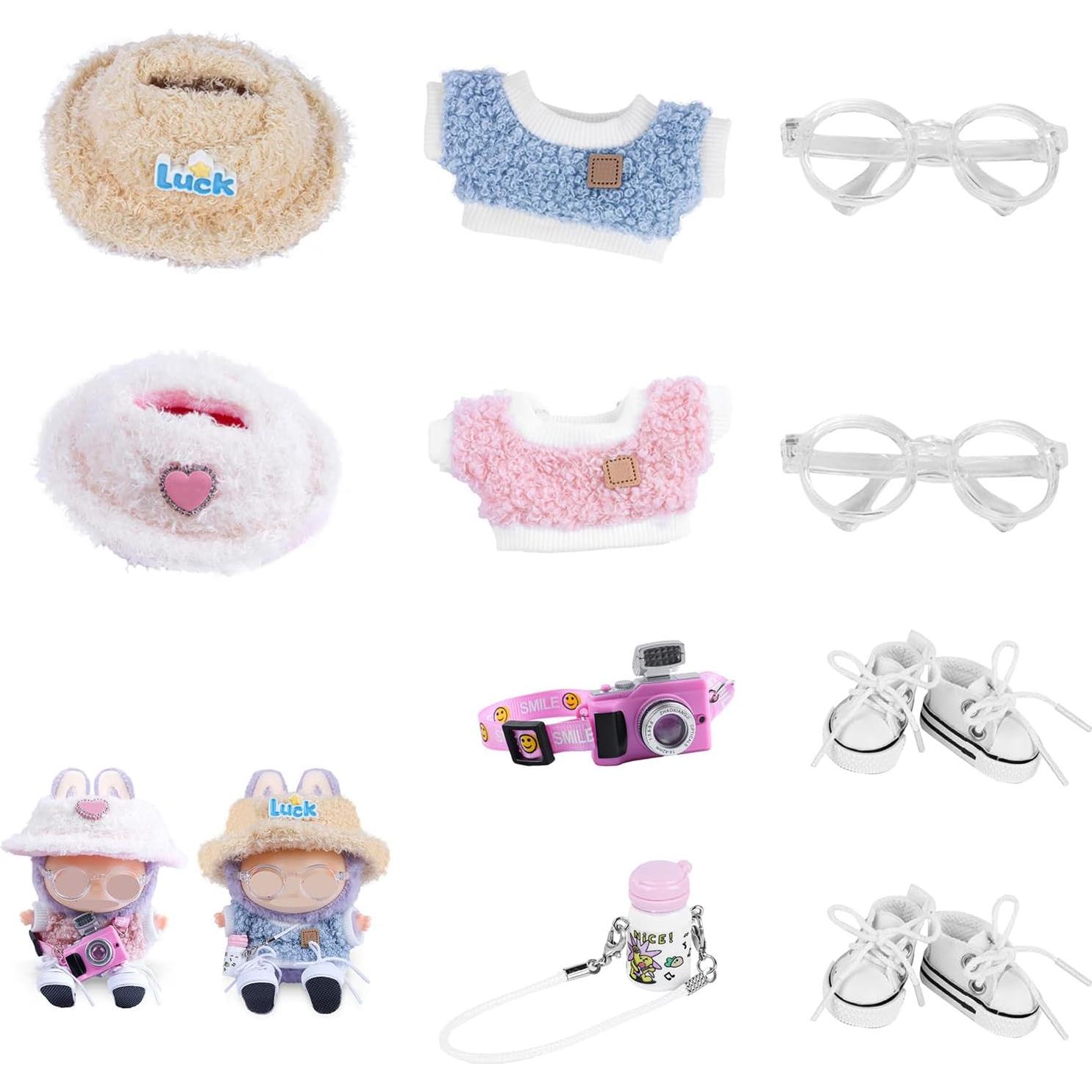 Conjunto de Ropa para Muñecas KEOOUA 17cm Rosa y Accesorios