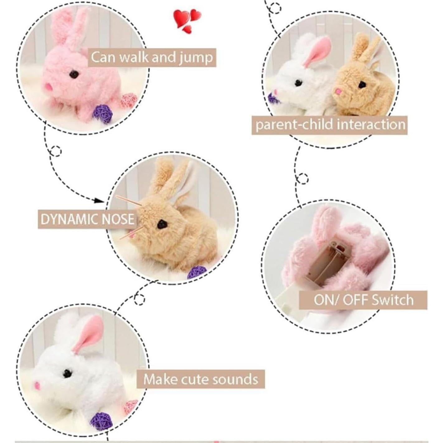 Juguete Interactivo Conejo de Peluche LAPUOTSP 14x9x16cm