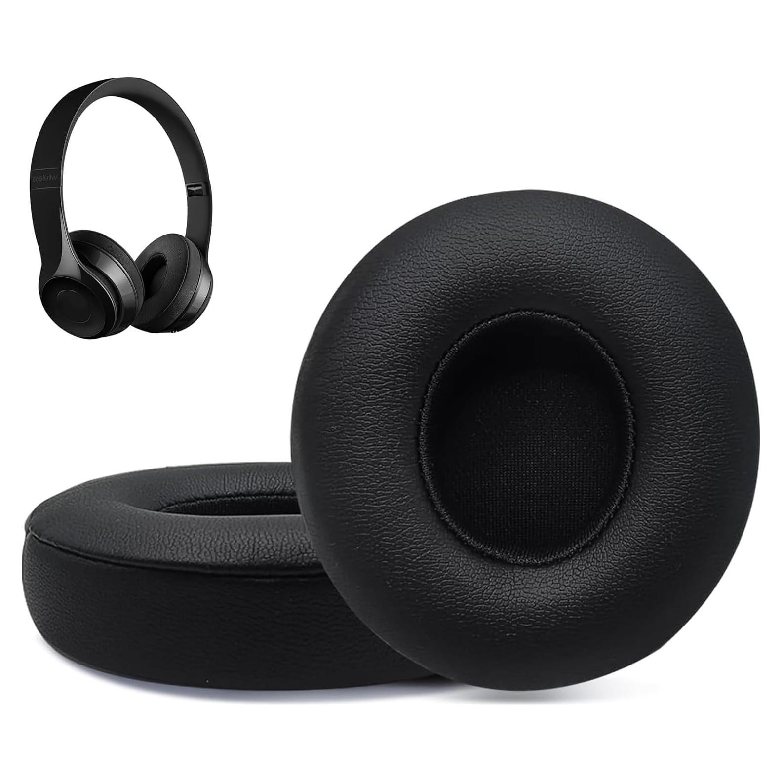 Almohadillas de Repuesto para Auriculares Beats Solo 2/3 - Cuero Suave y Espuma de Memoria