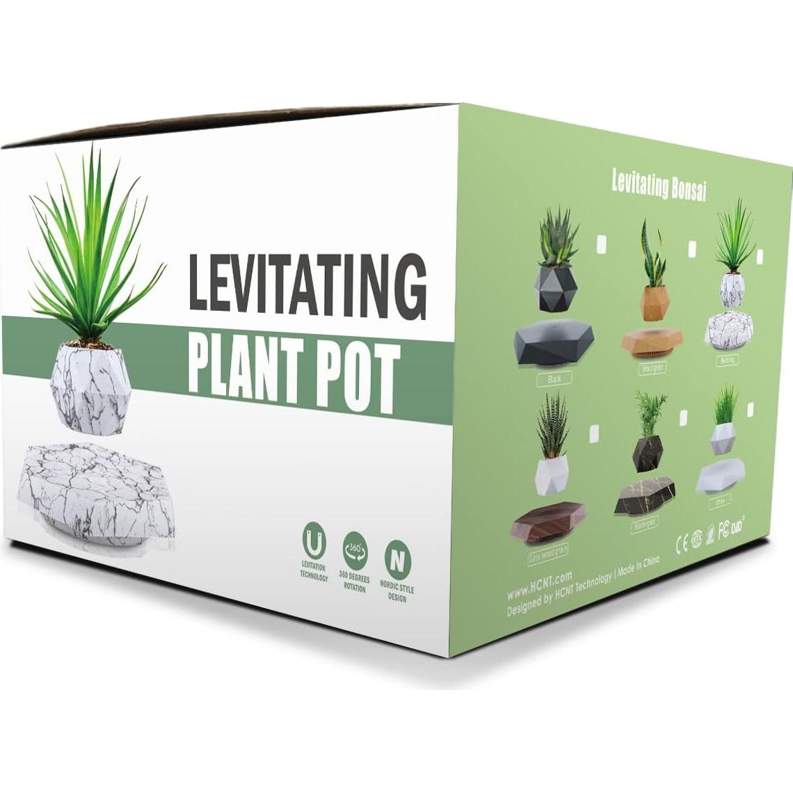 Maceta Flotante Magnética INOVAXION Hexagonal Negra 19.3cm