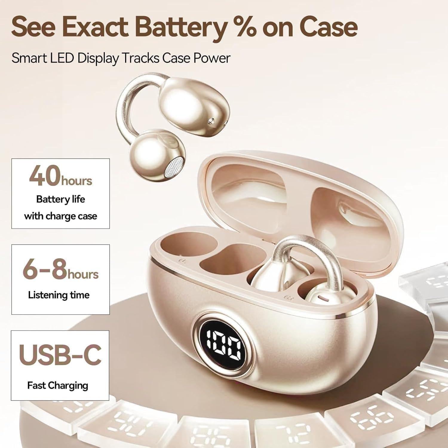 Auriculares Inalámbricos QJF-004 Bluetooth 5.4 Impermeables