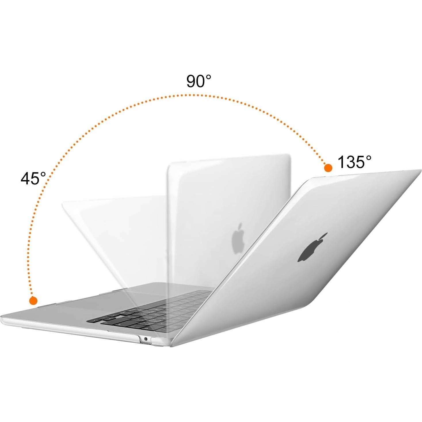 Funda Dura MOSISO para MacBook Air 15" M4 M3 M2 Transparente