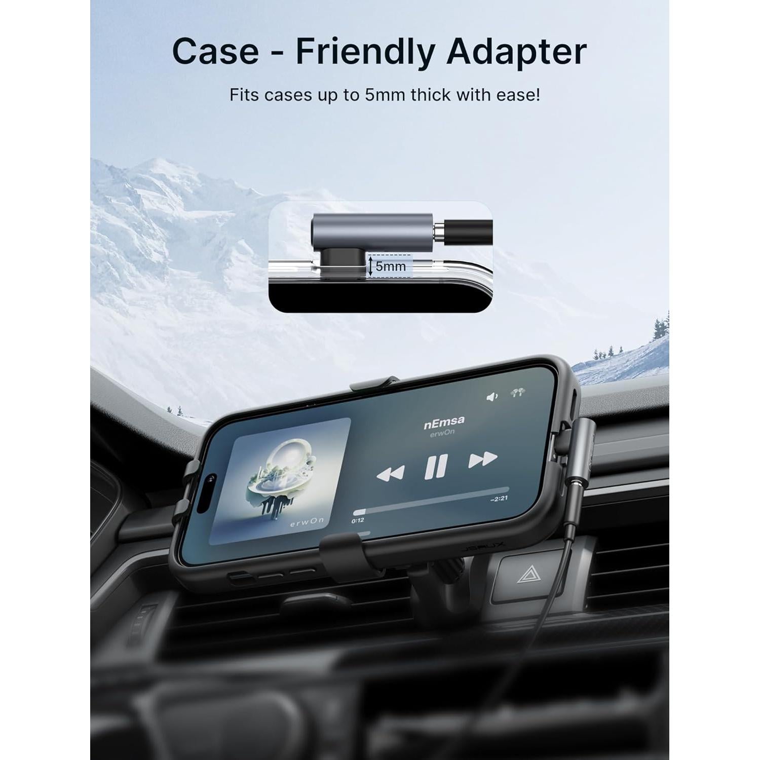 JSAUX 2 Pack Right Angle USB C to 3.5mm Audio Adapter, Type USB C to Headphone Jack Dongle Aux Adapter Compatible with Samsung Galaxy S24/S23/S22/S21 Ultra, iPad Pro, Pixel, iPhone 17/16/15/14 - Grey