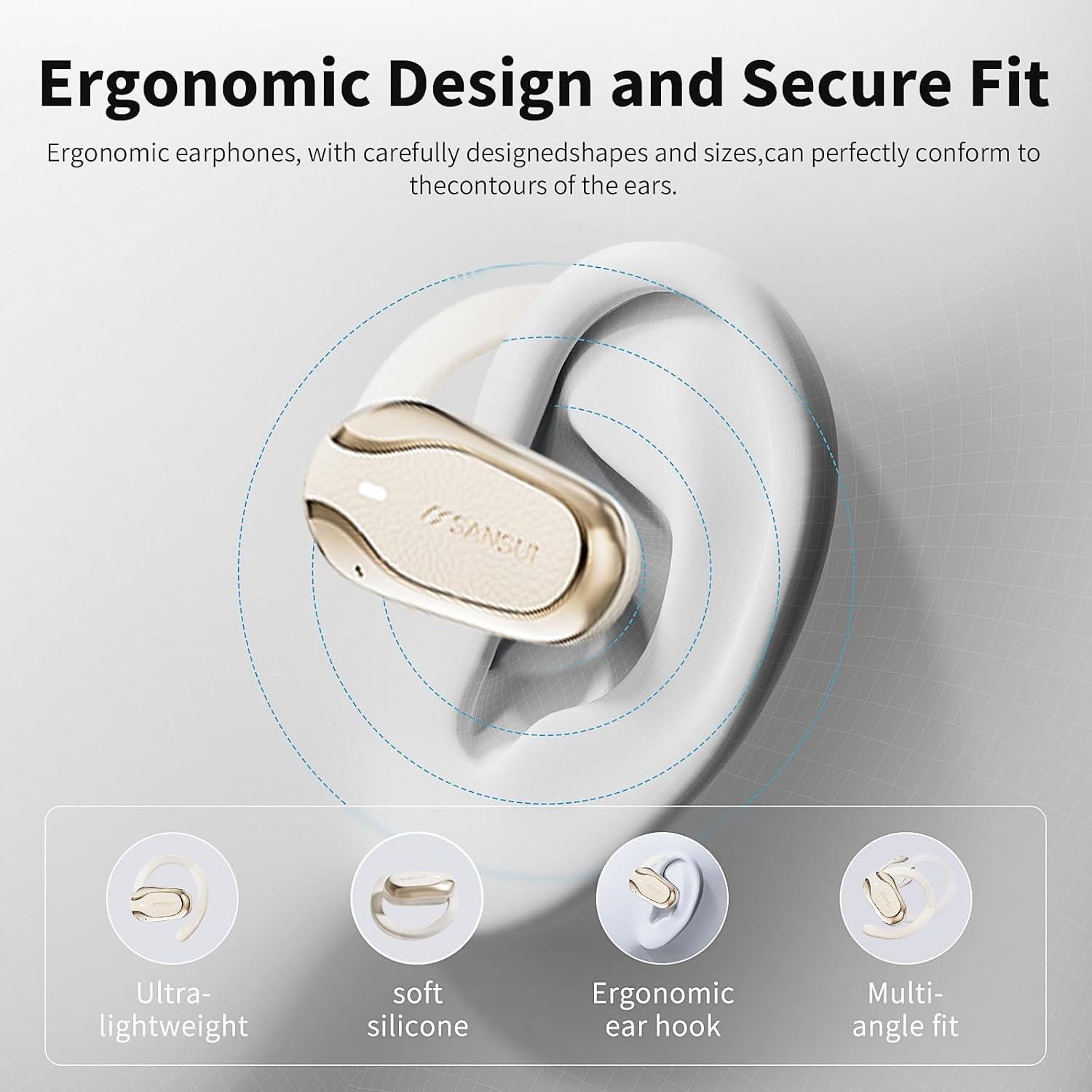 Auriculares inalámbricos SANSUI W65 Bluetooth 5.4 IPX4 30H
