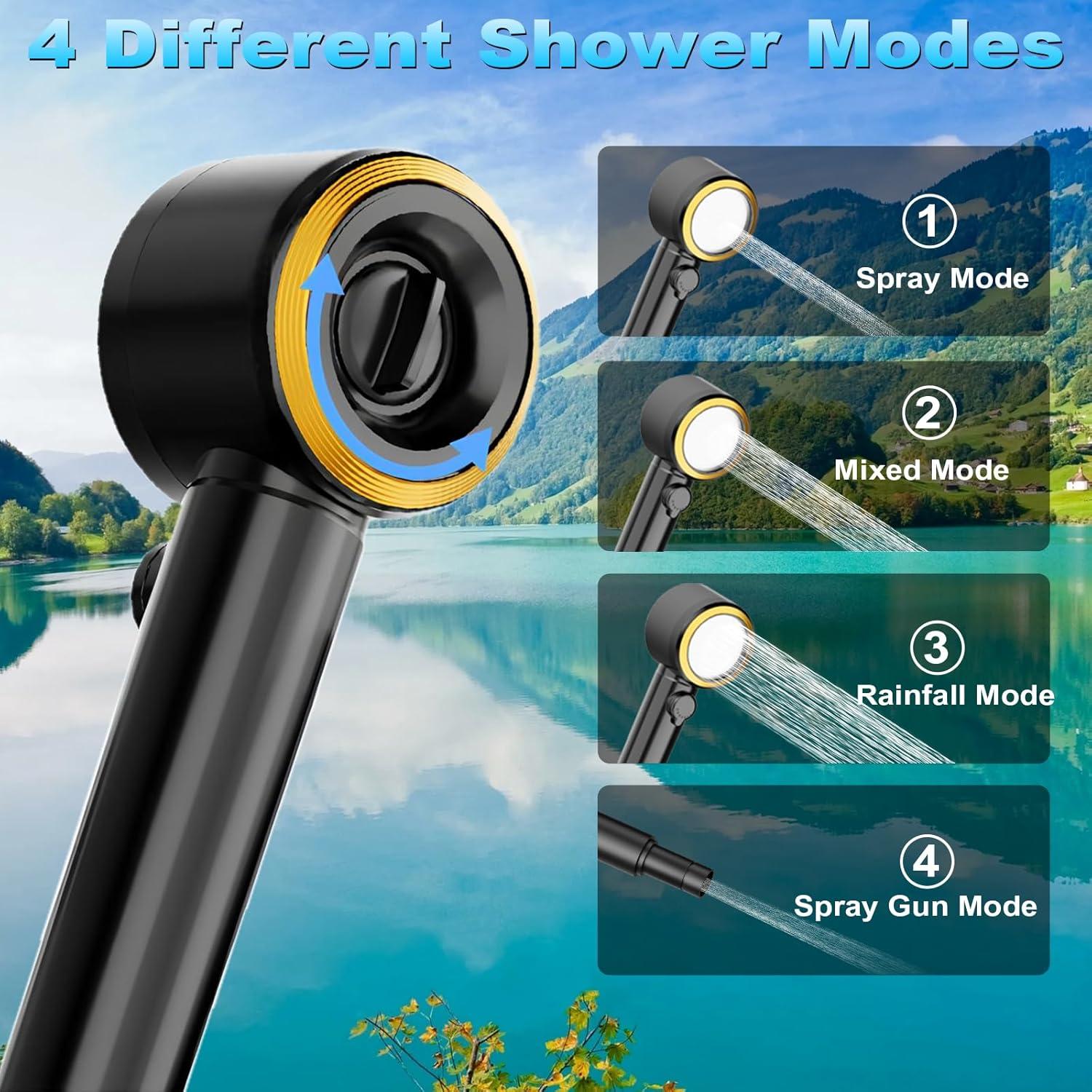 Ducha Portátil AYWOHA A2501 Recargable 8000mAh 5 Niveles