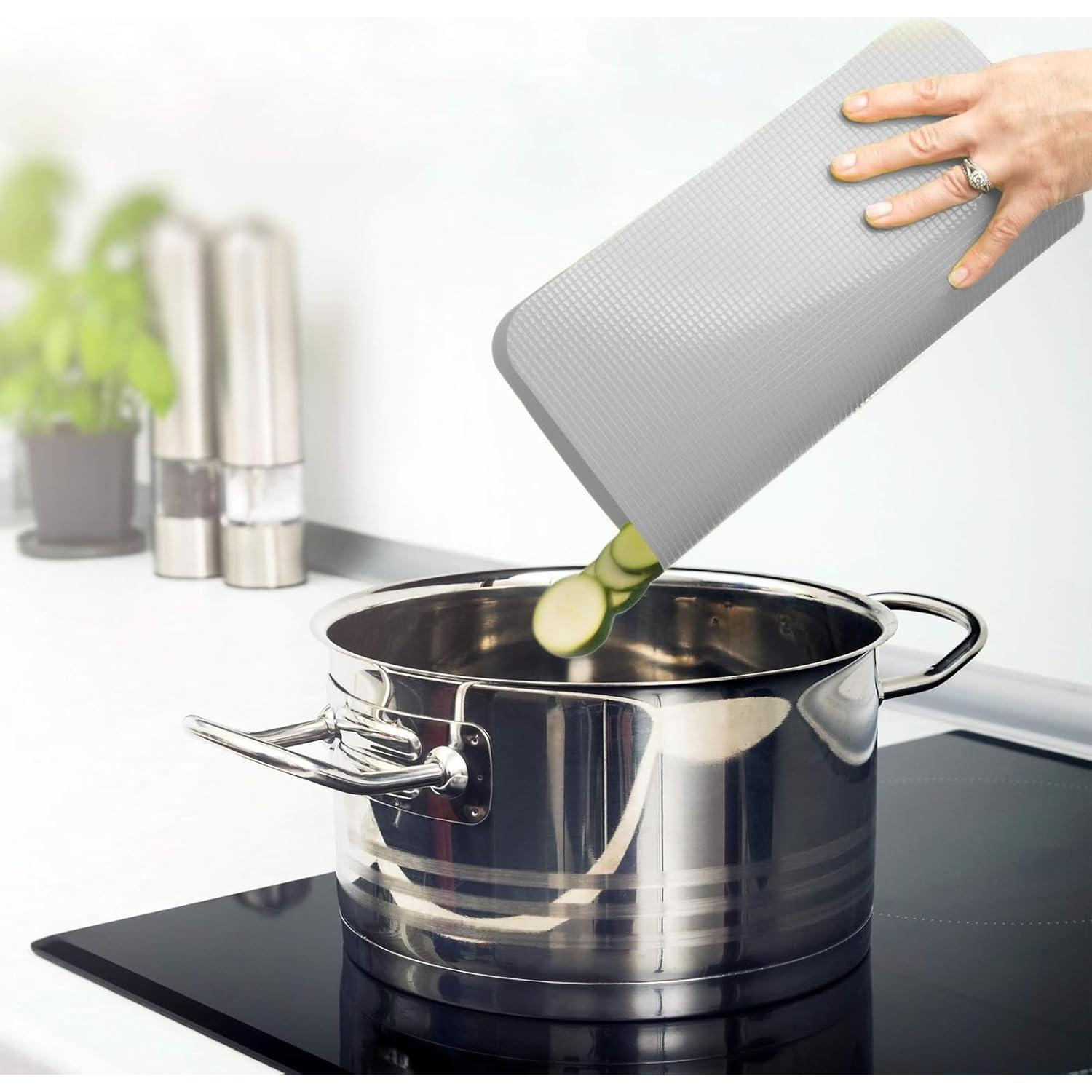 Juego de Tablas de Cortar Simply Genius - 8 Piezas Gris Flexible