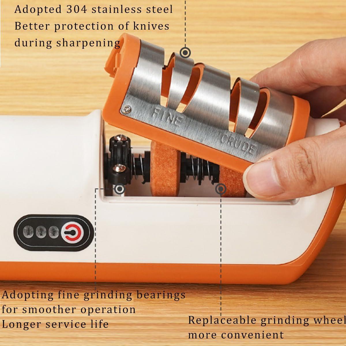 Afilador eléctrico de cuchillos Genérico 2 etapas 363g