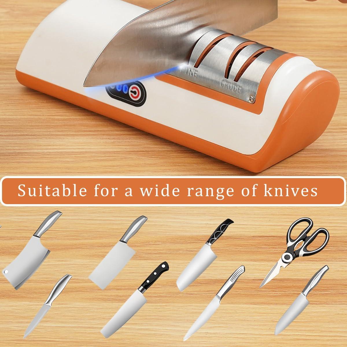 Afilador eléctrico de cuchillos Genérico 2 etapas 363g