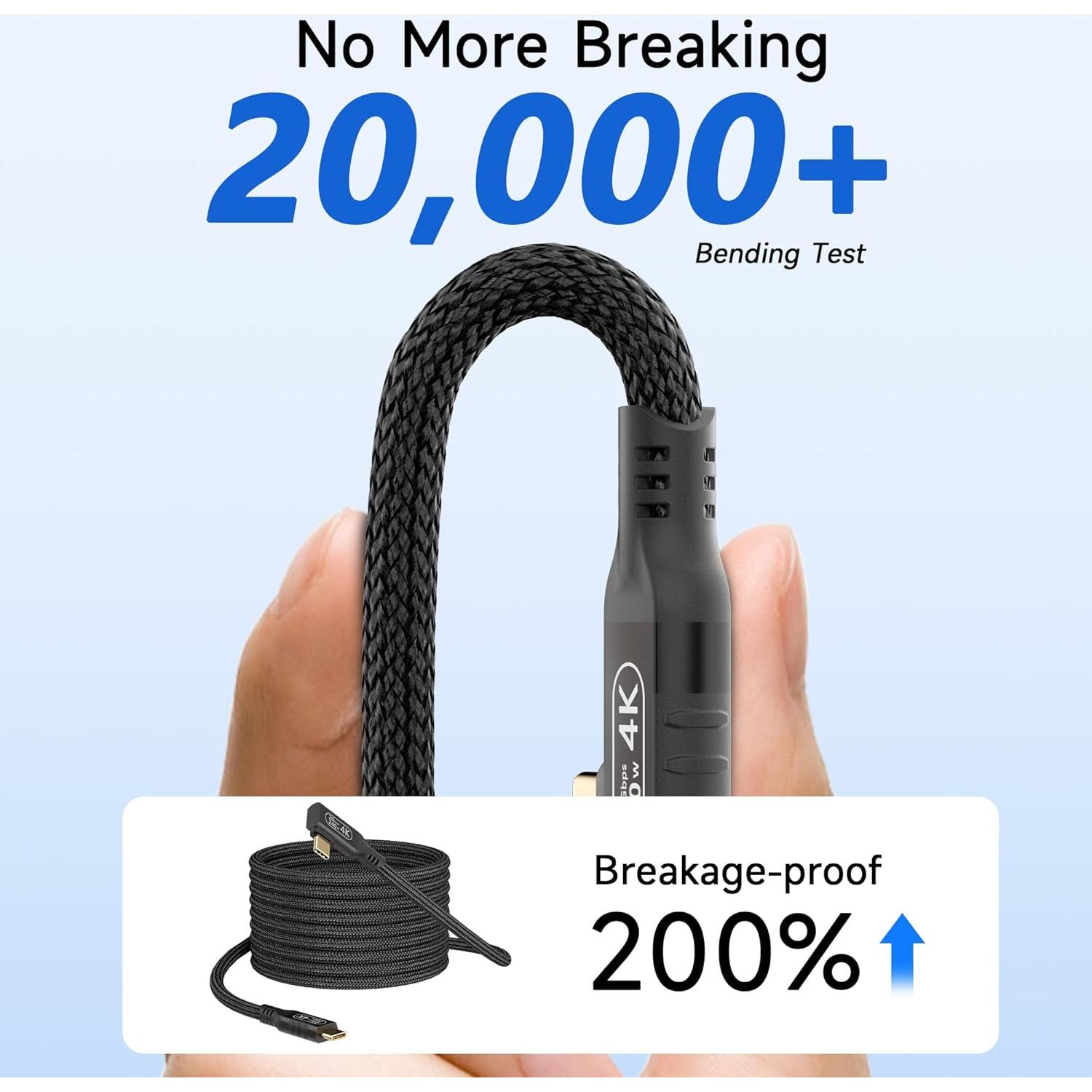 Cable USB-C a USB-C 0.5m BAWIOFIAU 20Gbps 240W 4K