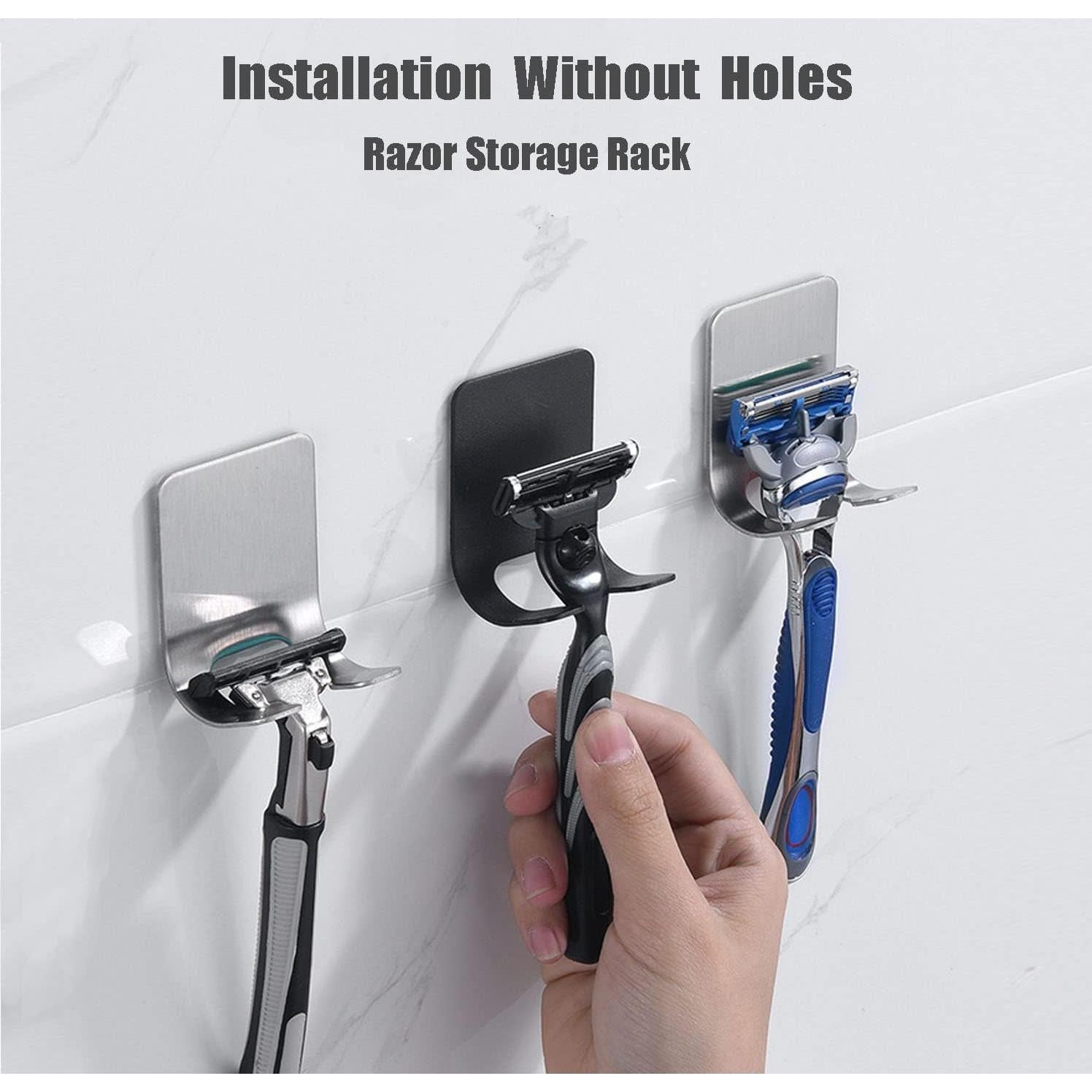 Paquete de 8 Ganchos Adhesivos Aobvrey para Ducha - Negro