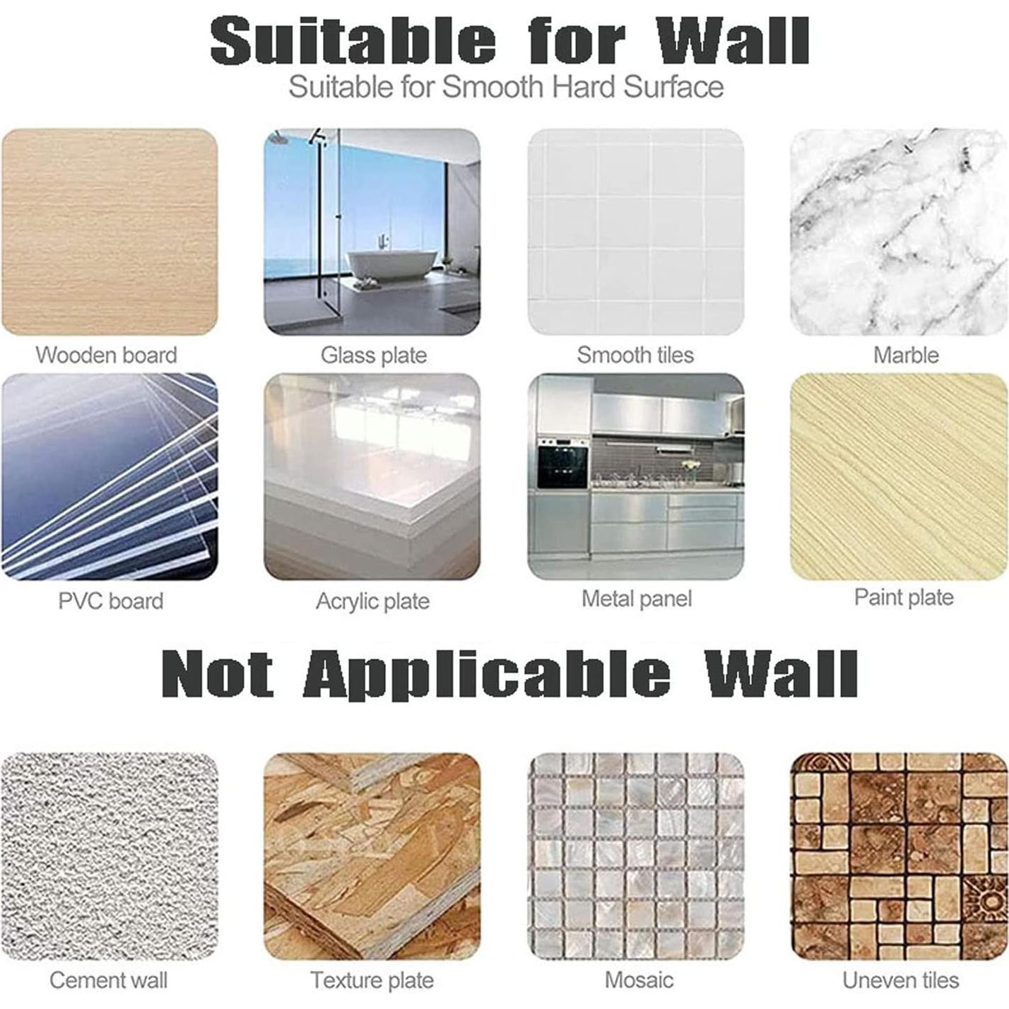 Paquete de 8 Ganchos Adhesivos Aobvrey para Ducha - Negro