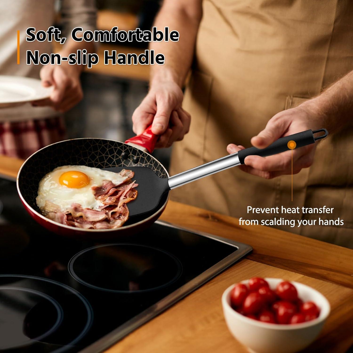 Juego de Espátulas de Silicona E-far 2 Piezas Antiadherentes