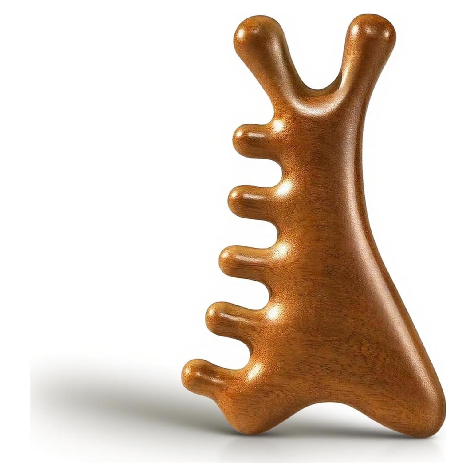 Herramienta de Masaje Gua Sha Sernia 4-en-1 de Sándalo Natural