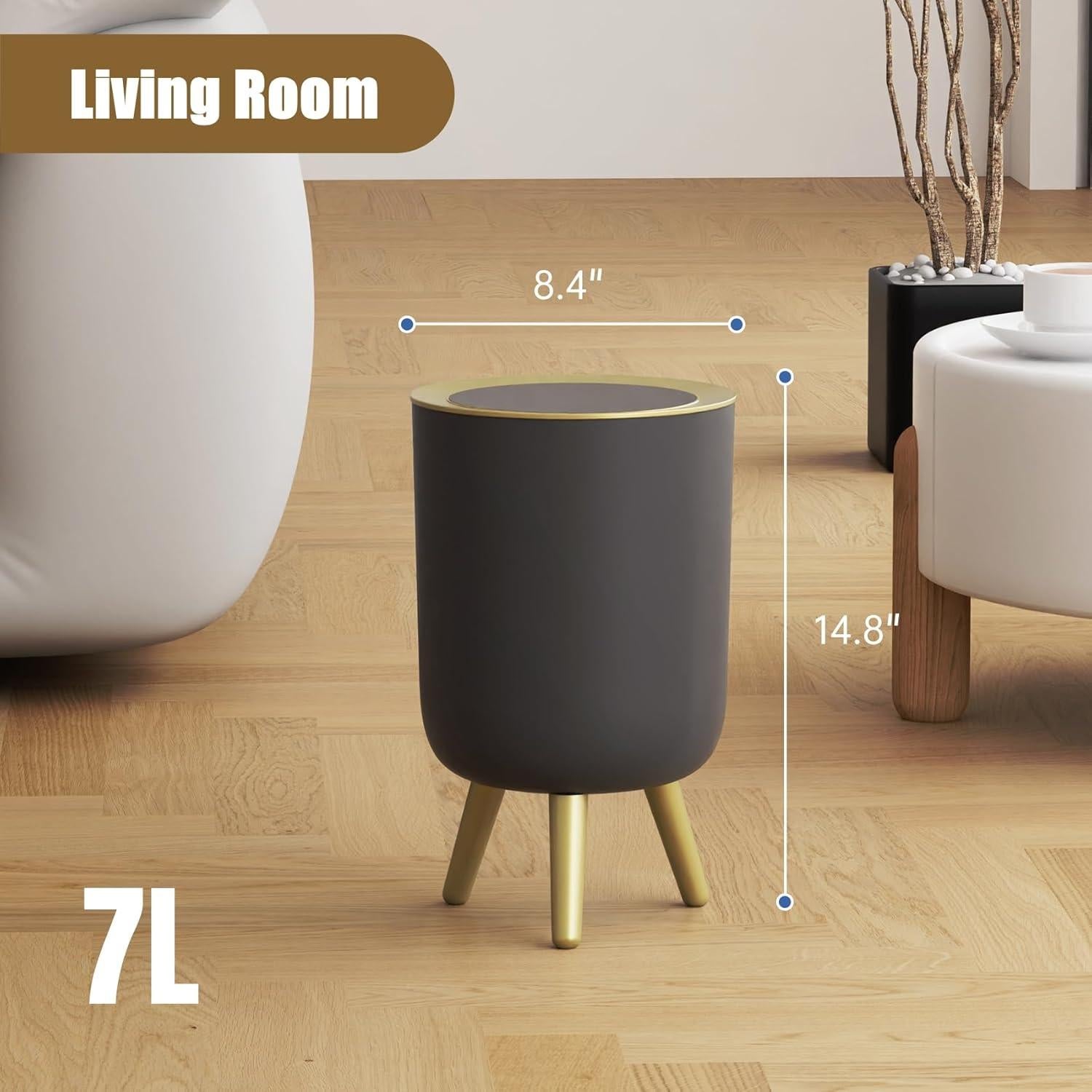 Papelera Automática URALFA 7L con Sensor de Movimiento Negra