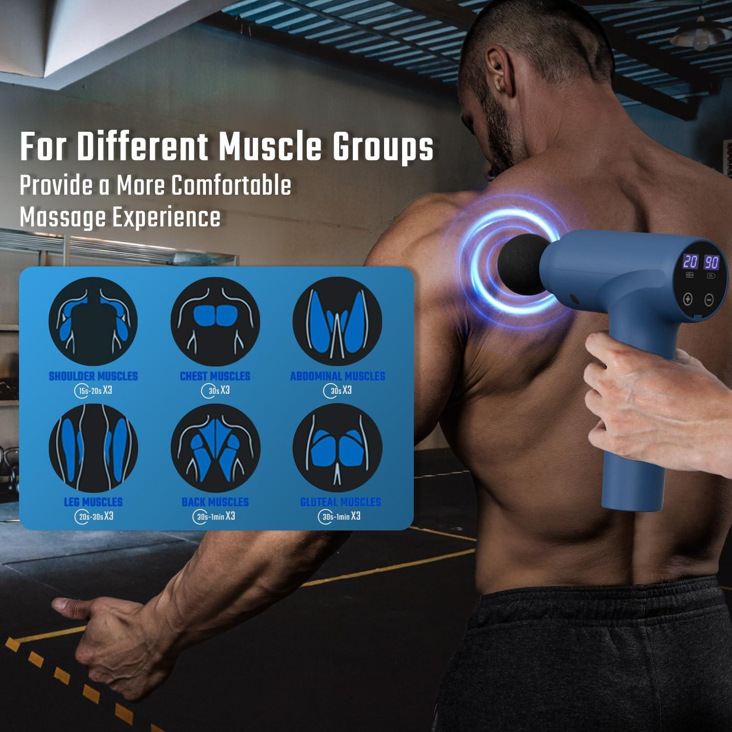 Pistola de Masaje Cotsoco M784, 20 Velocidades, 9 Cabezas