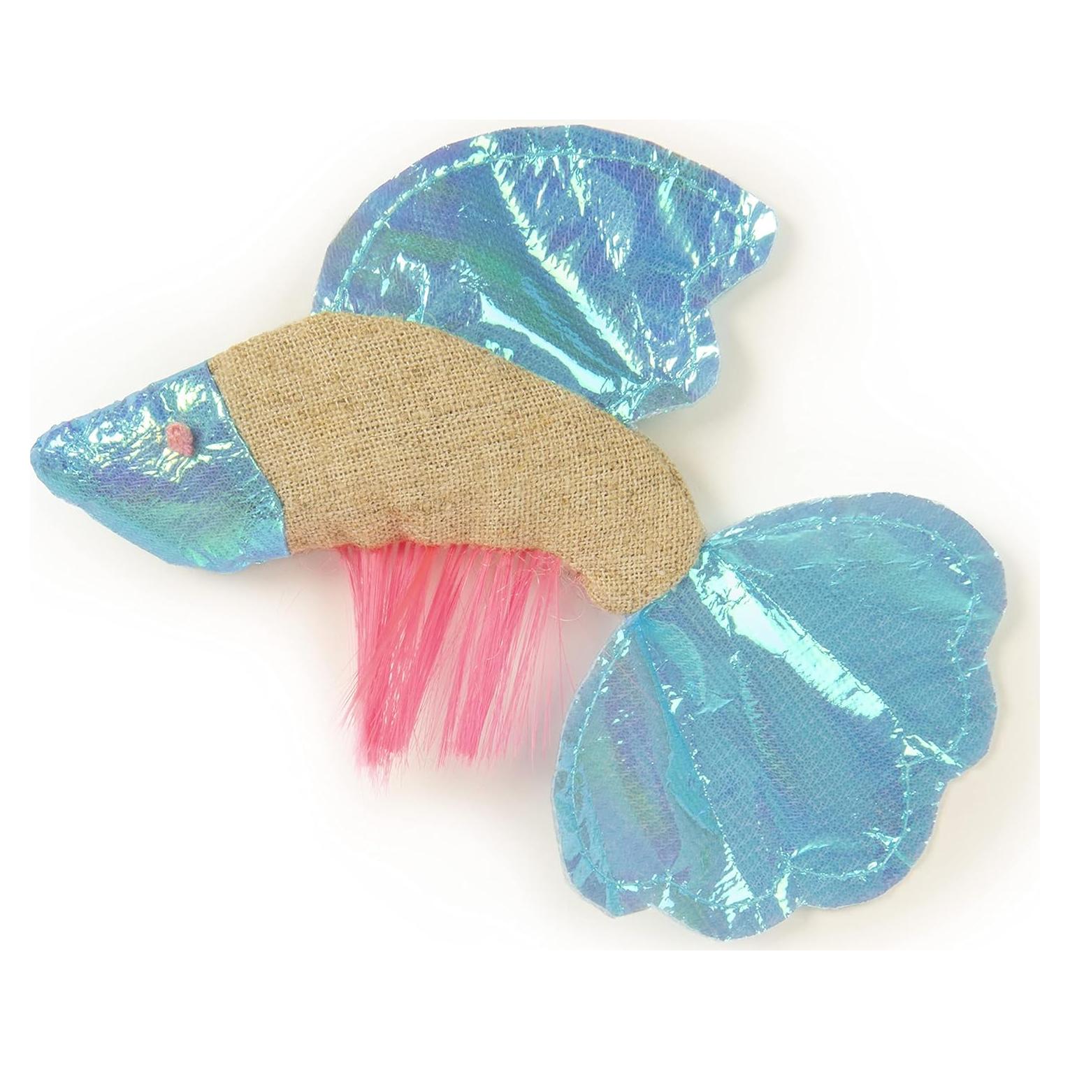 Juguete para Gato Petlinks Batty Beta Fish Crinkle - Beige/Azul