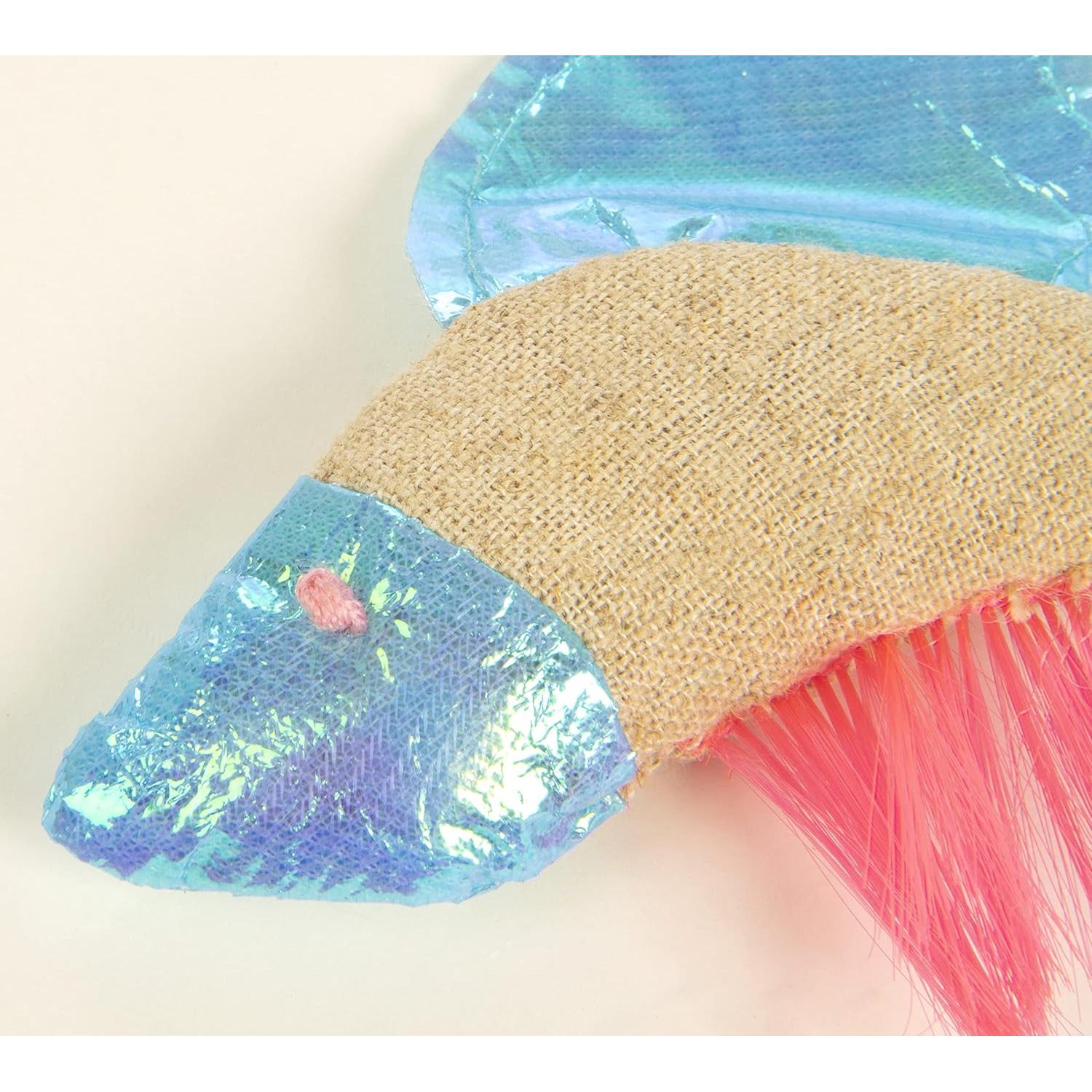 Juguete para Gato Petlinks Batty Beta Fish Crinkle - Beige/Azul