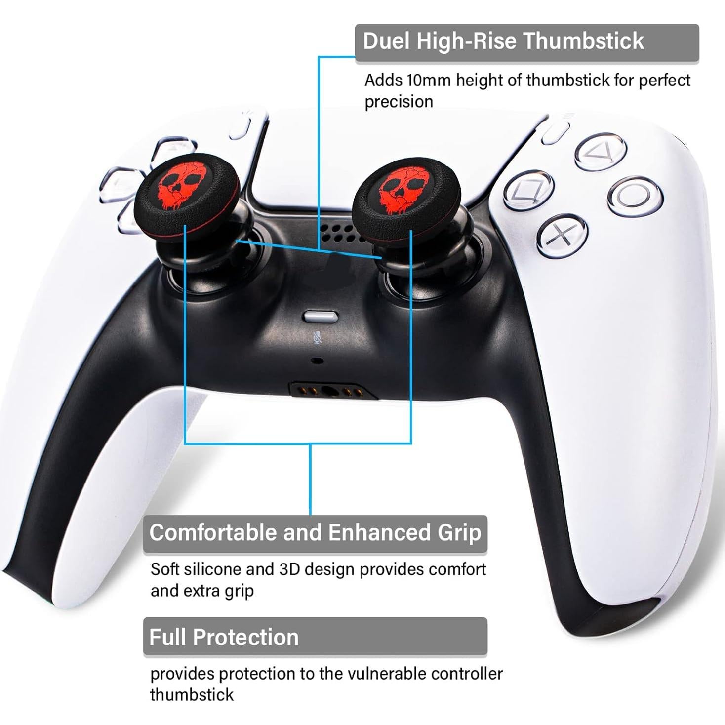 Extensor de Thumbstick PS5/PS4 PlayRealm Rojo Fantasma