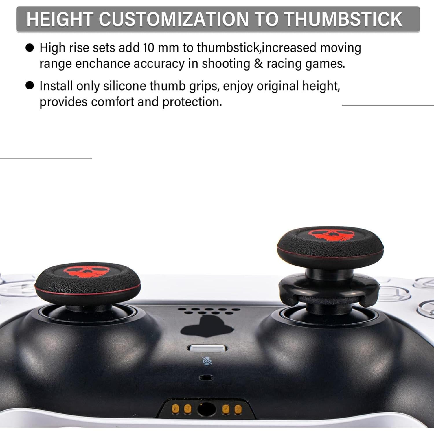 Extensor de Thumbstick PS5/PS4 PlayRealm Rojo Fantasma