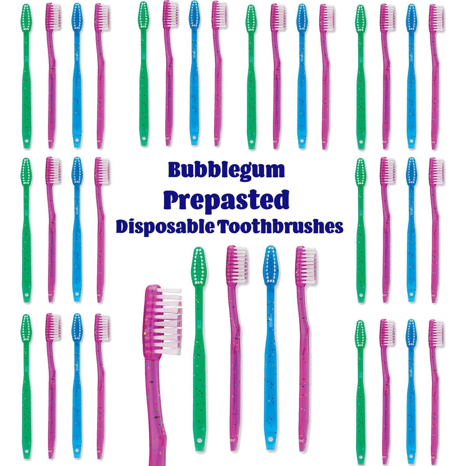 144 Cepillos de Dientes Desechables Chicle Bottles N Bags