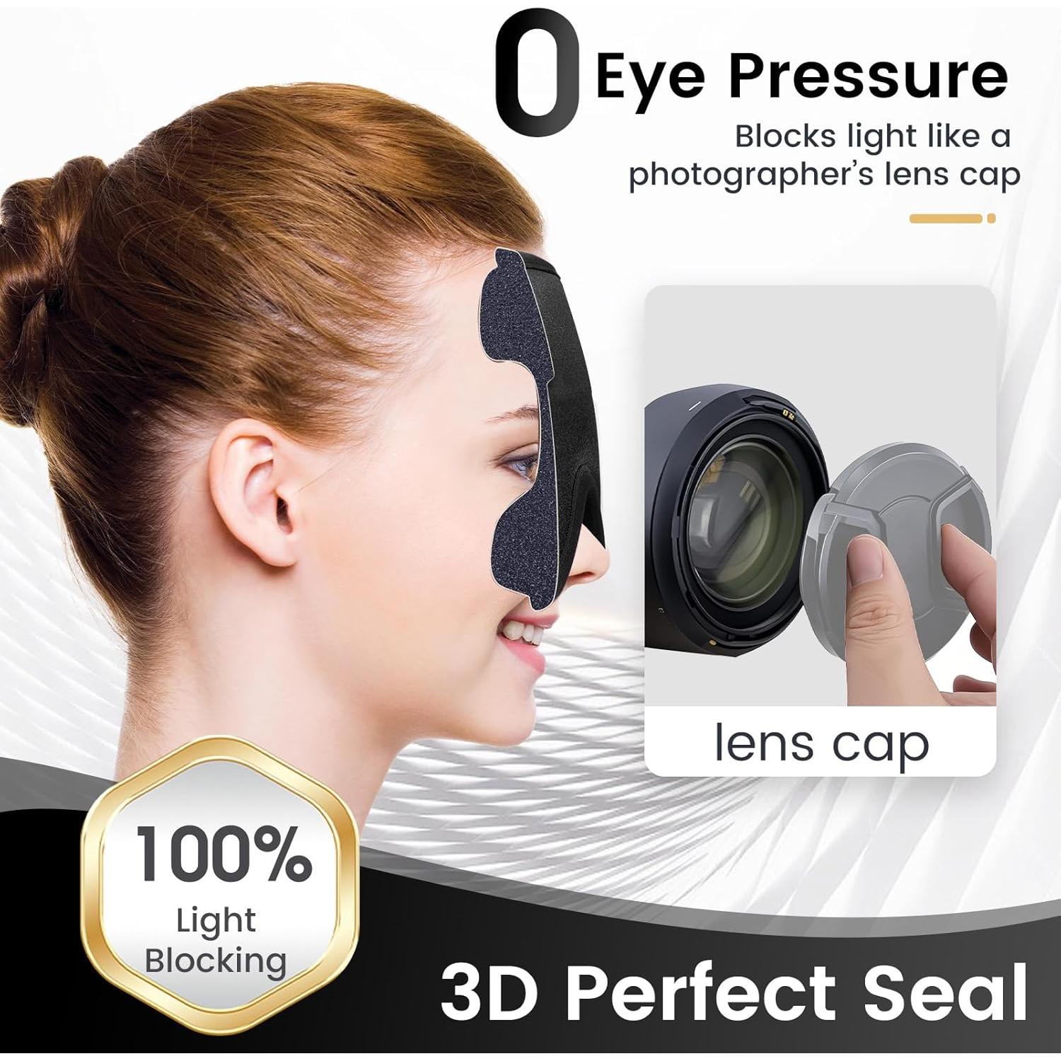 Máscara de Ojos Ringchan True Blackout - Negro, 100% Blackout