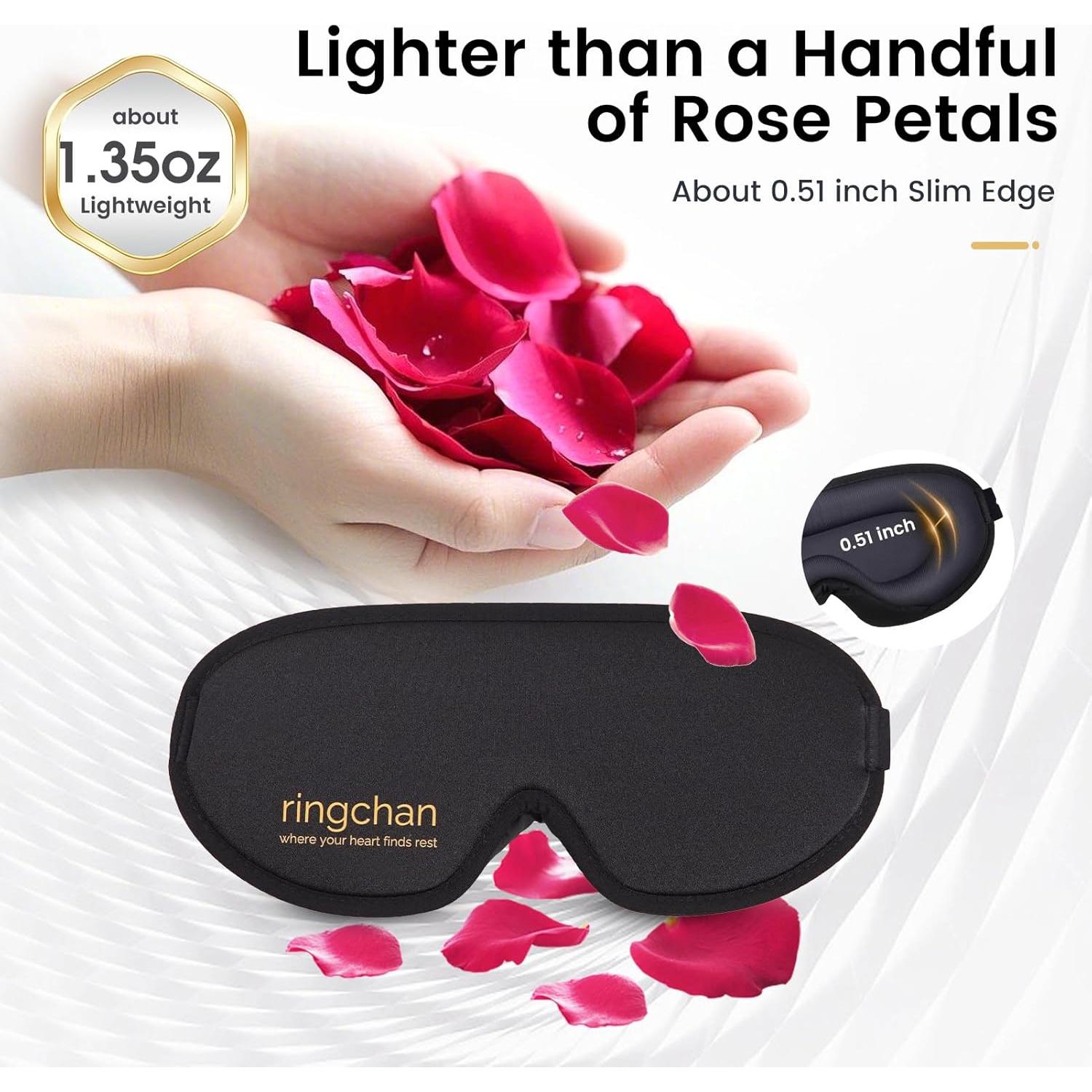 Máscara de Ojos Ringchan True Blackout - Negro, 100% Blackout