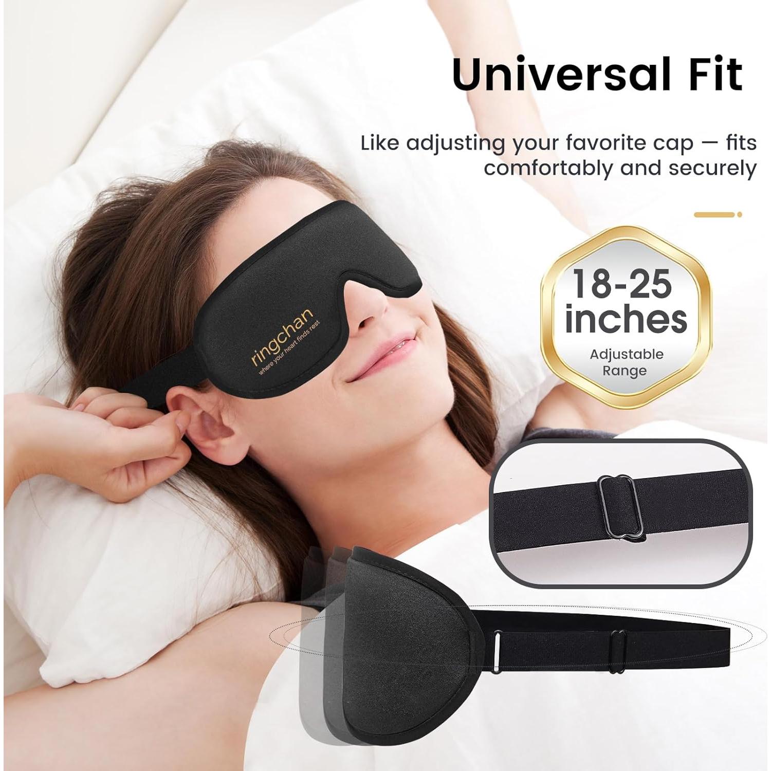 Máscara de Ojos Ringchan True Blackout - Negro, 100% Blackout