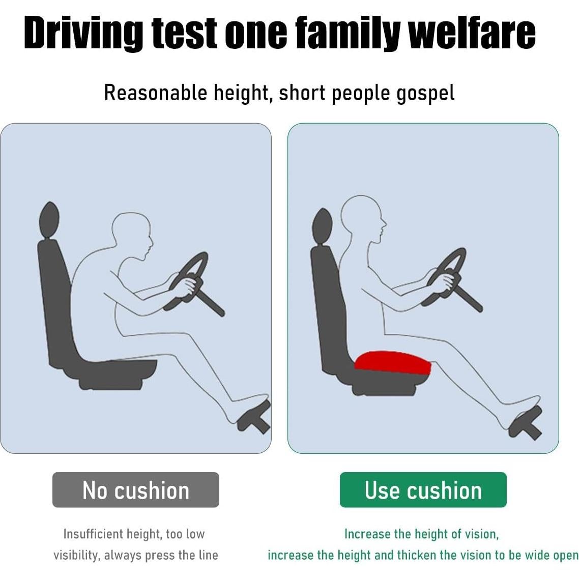 Cojín Elevador de Asiento Gasedin Negro 43.2x40.9 cm