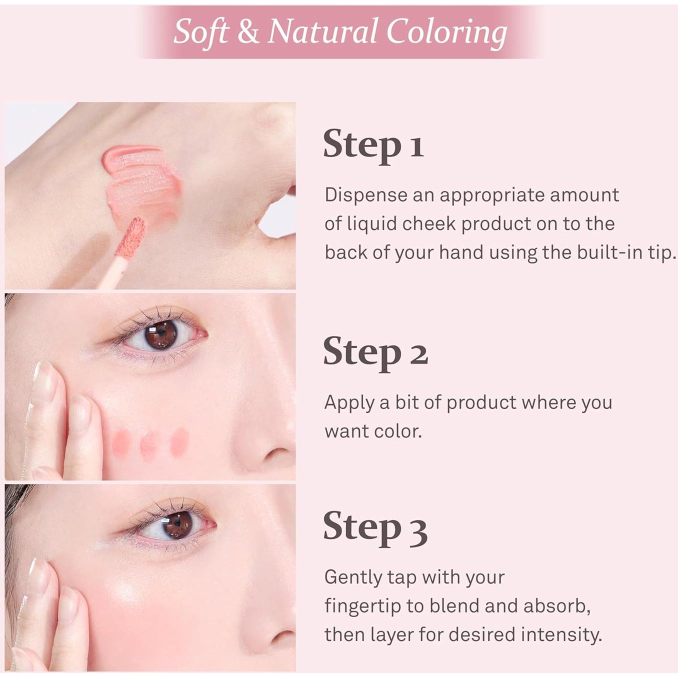 Rubor Líquido Hince Dewy 6g Vegano Acabado Húmedo COOL FLUTTER