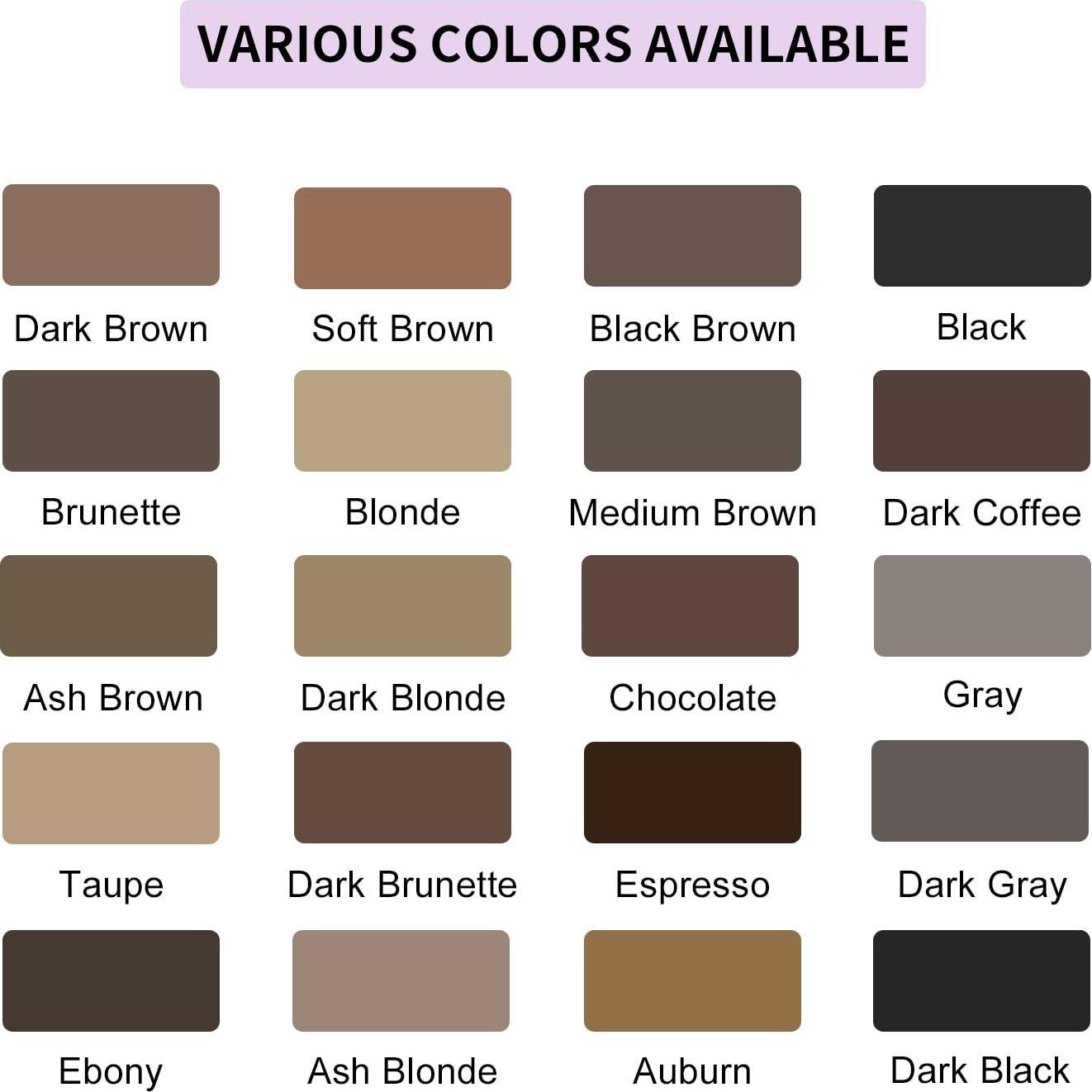 LAVONE Lápiz de Cejas 2-en-1 Impermeable Negro con Cepillo