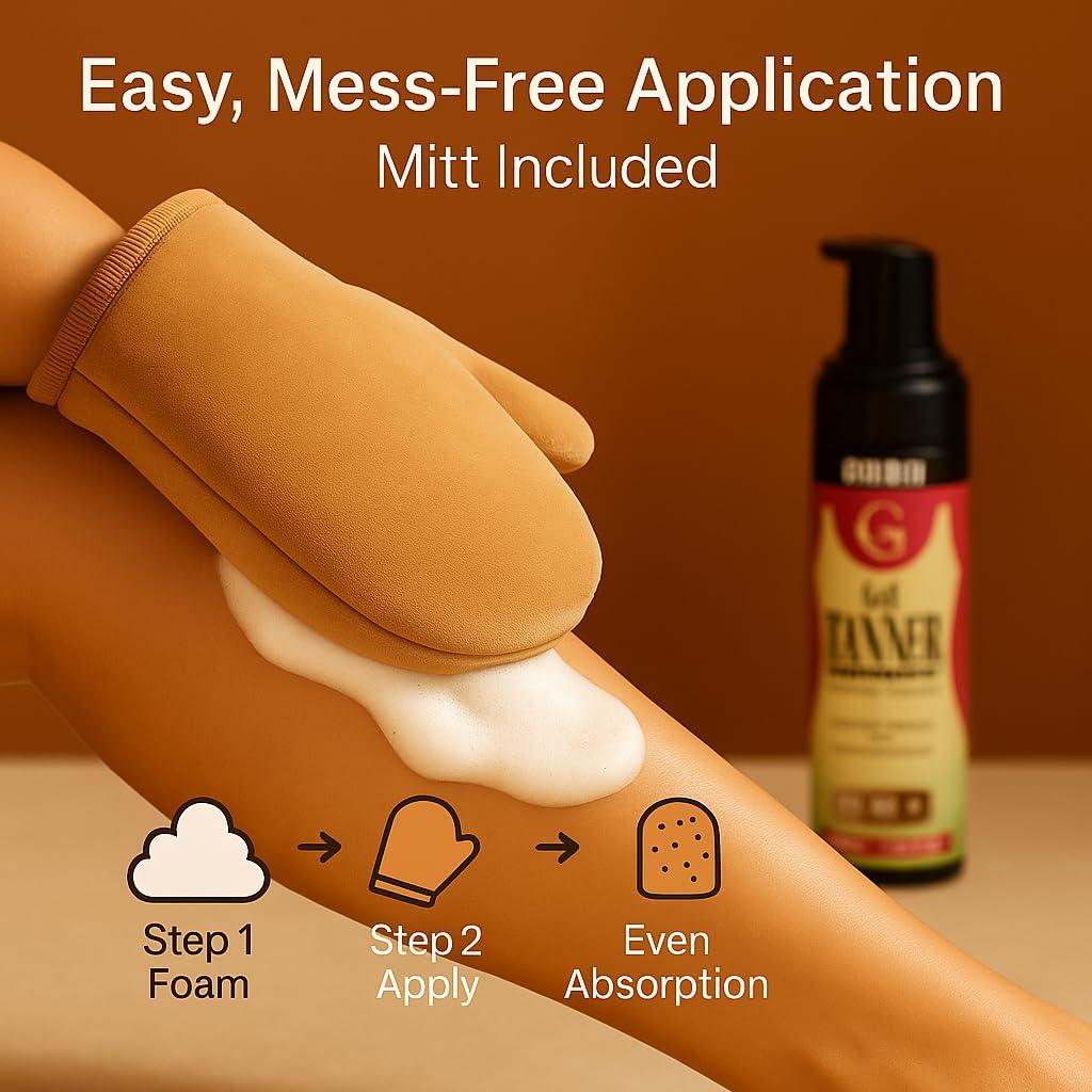 Mousse Bronceador GOERTI 200ml - Espuma Natural Sin Sol Medio