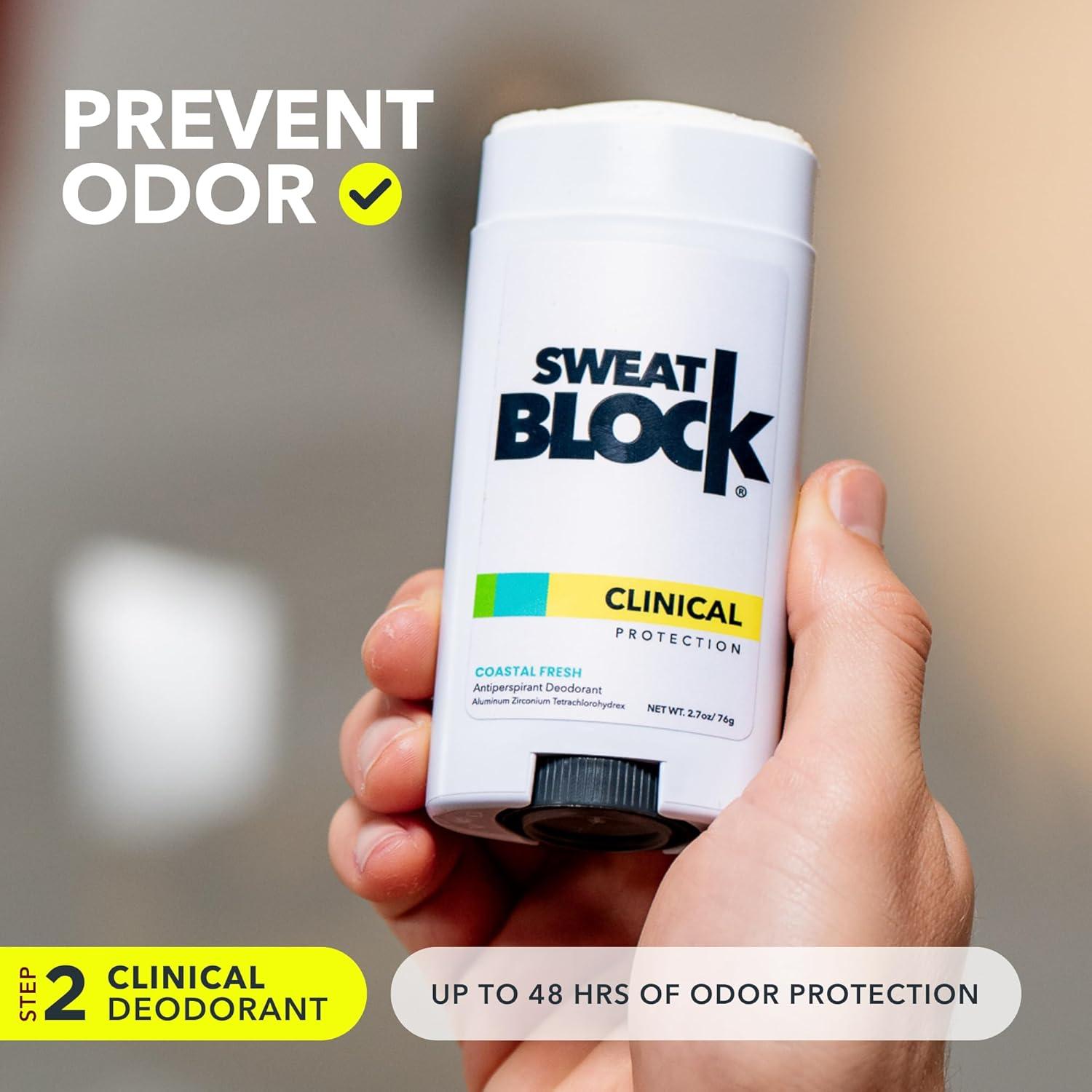 Kit Antitranspirante SweatBlock 1.2 oz Roll-On + 76.5 g Stick