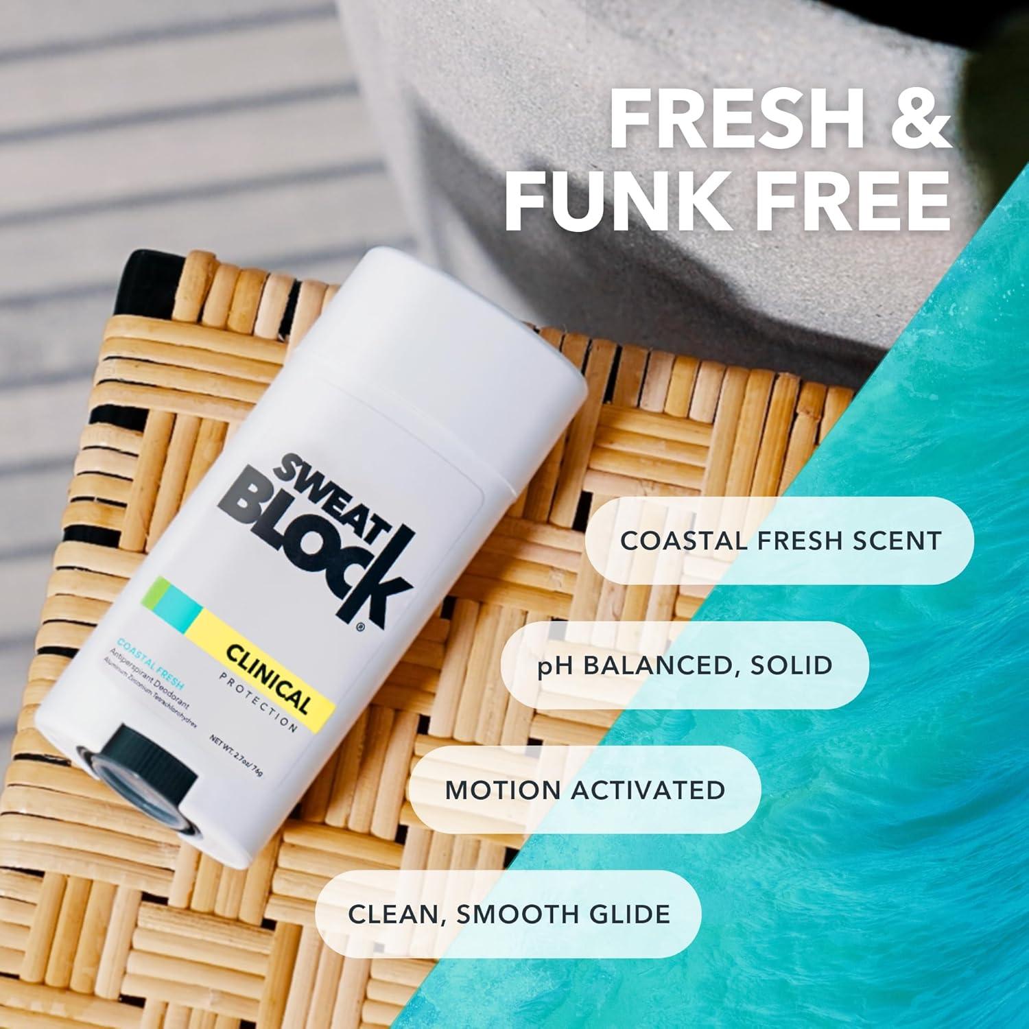 Kit Antitranspirante SweatBlock 1.2 oz Roll-On + 76.5 g Stick