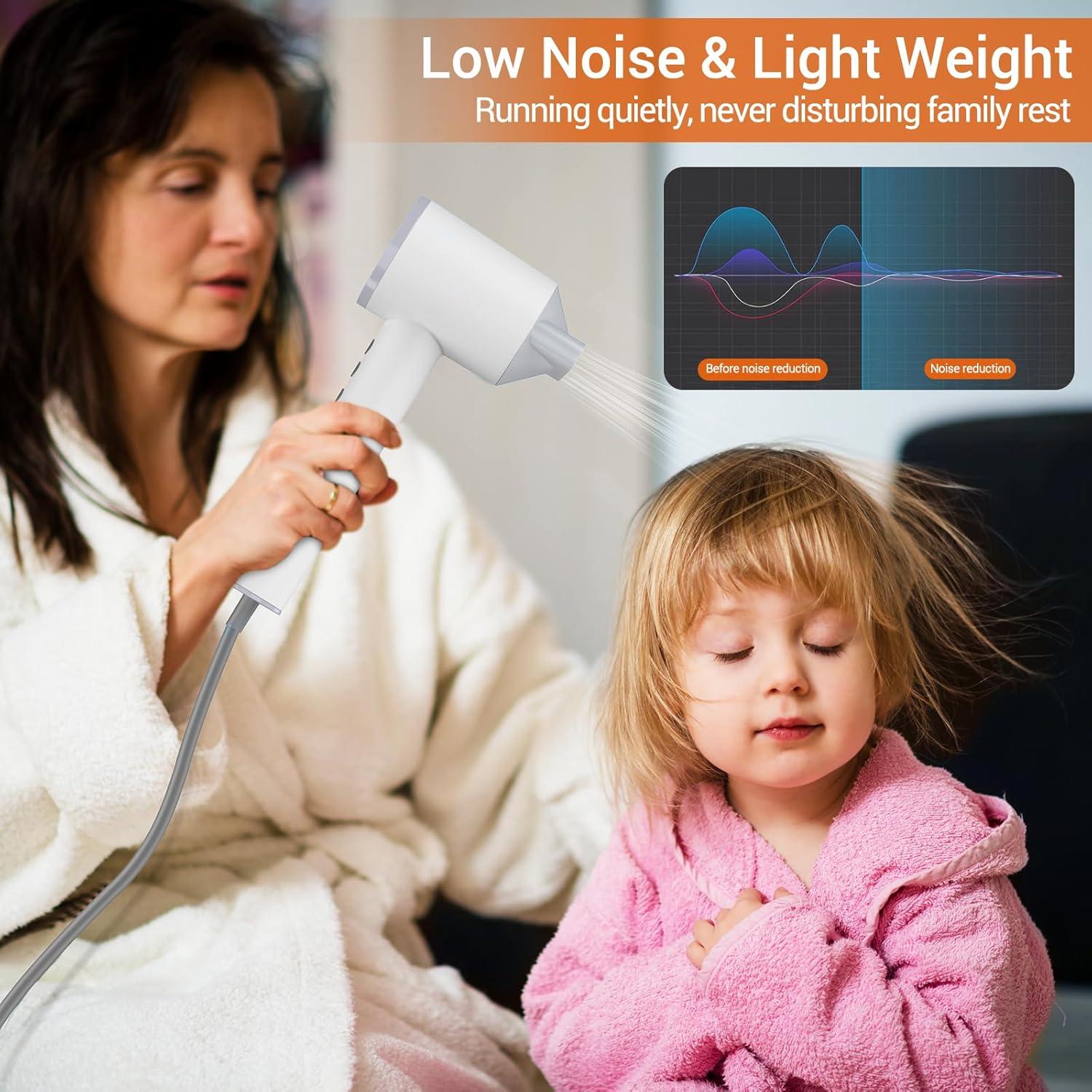 Secador de Pelo Iónico DRSPEE HC03 1600W con Difusor y LED