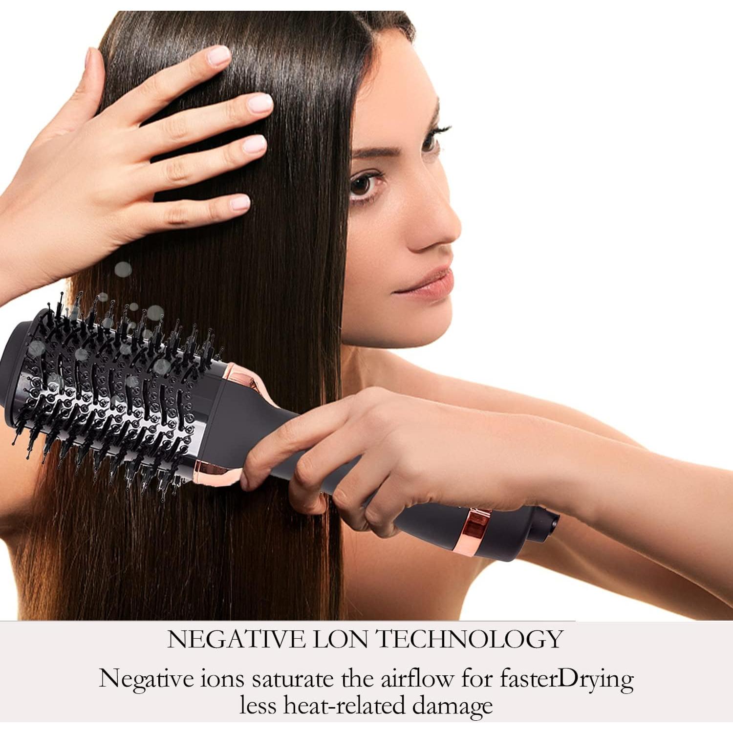 Cepillo Secador de Cabello Nothers 3 Niveles Calor Iónico Negro