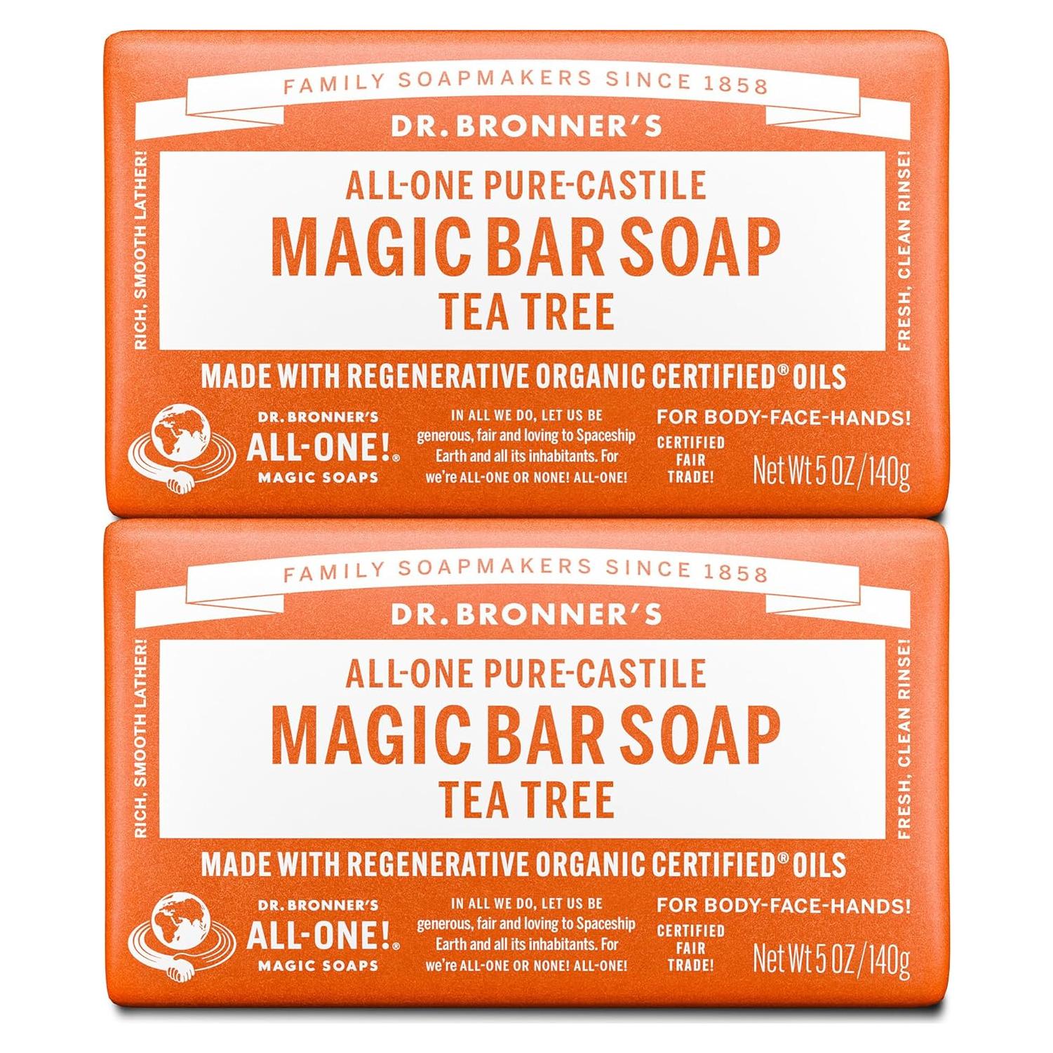 Jabón de Barra Mágico Pura-Castile Dr. Bronner - 2x141.75g