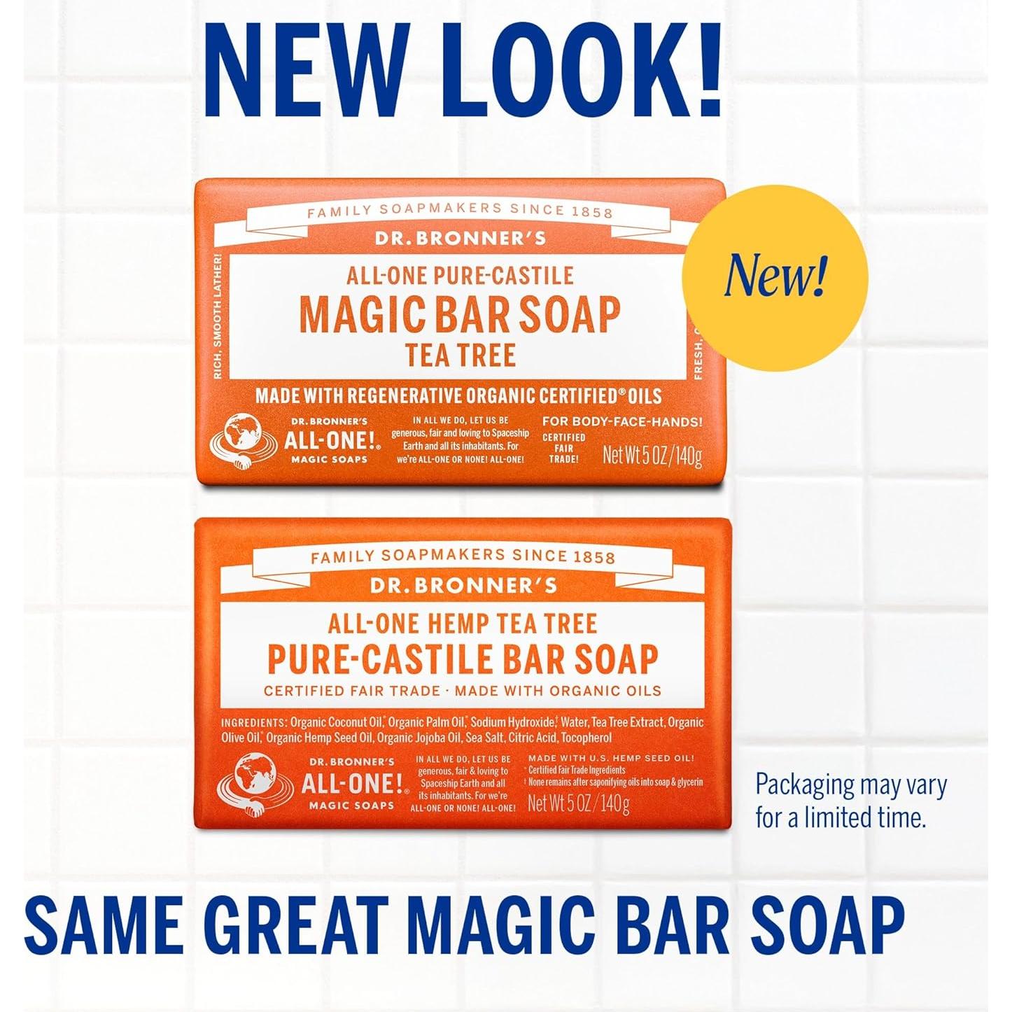 Jabón de Barra Mágico Pura-Castile Dr. Bronner - 2x141.75g