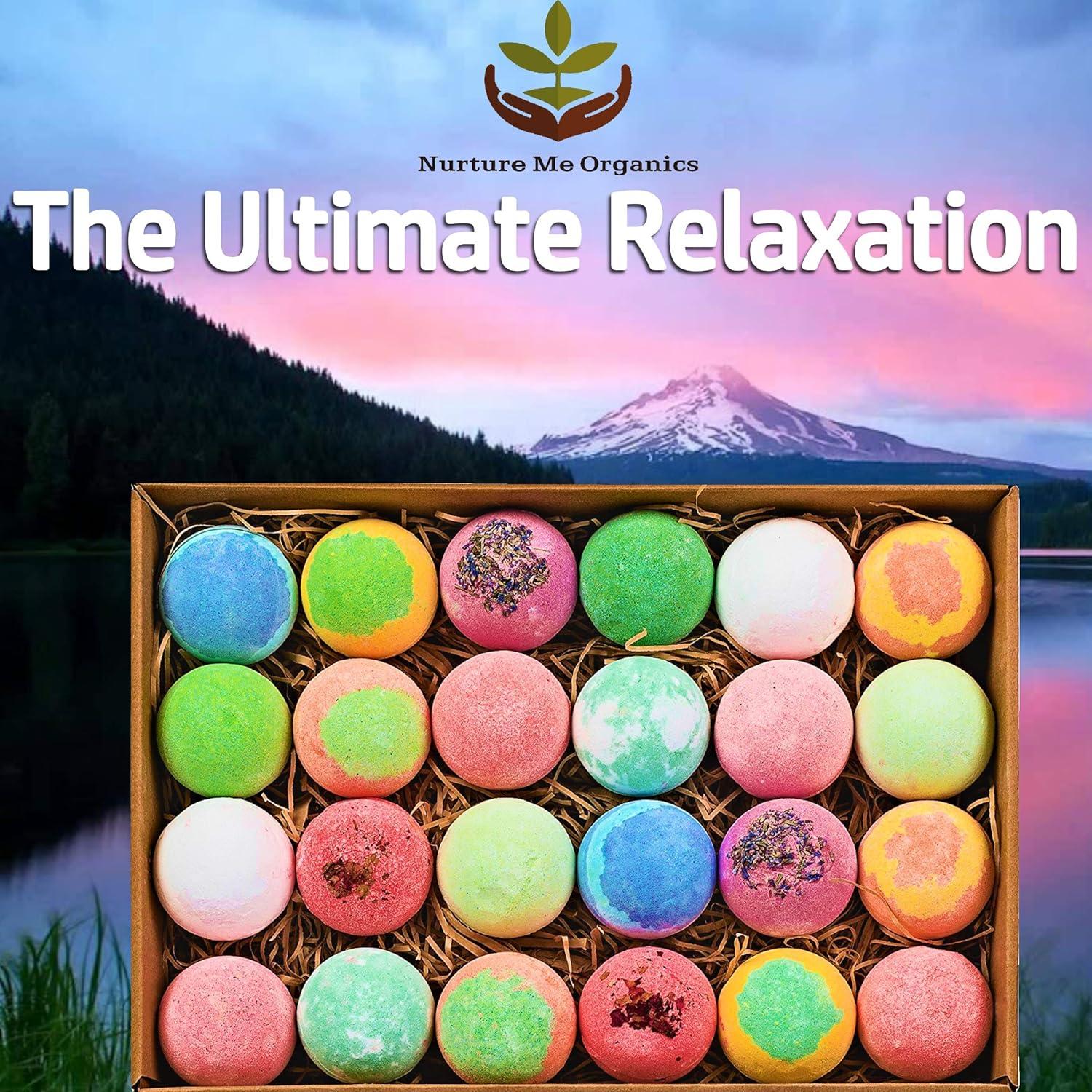 Juego de 24 Bombas de Baño Orgánicas Nurture Me - Hidratantes