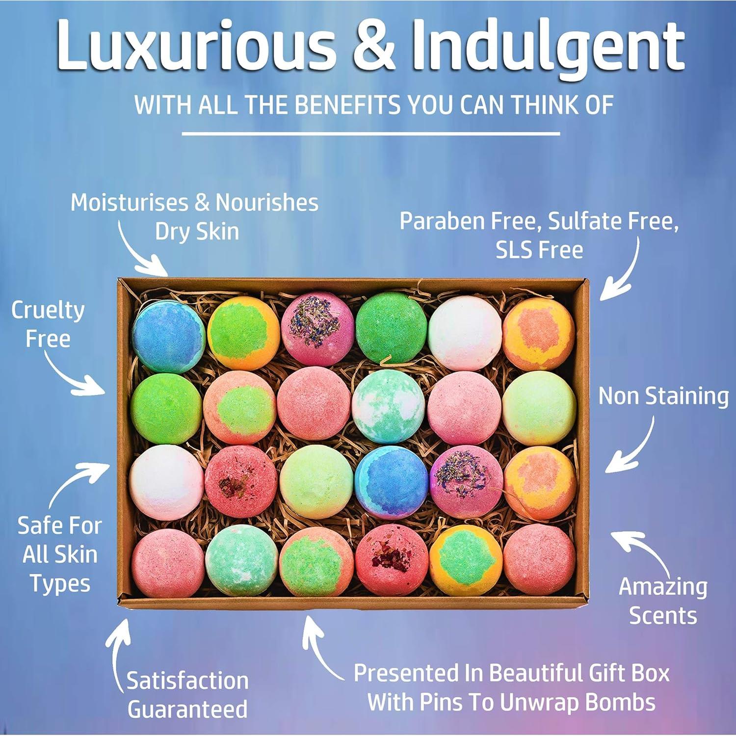 Juego de 24 Bombas de Baño Orgánicas Nurture Me - Hidratantes