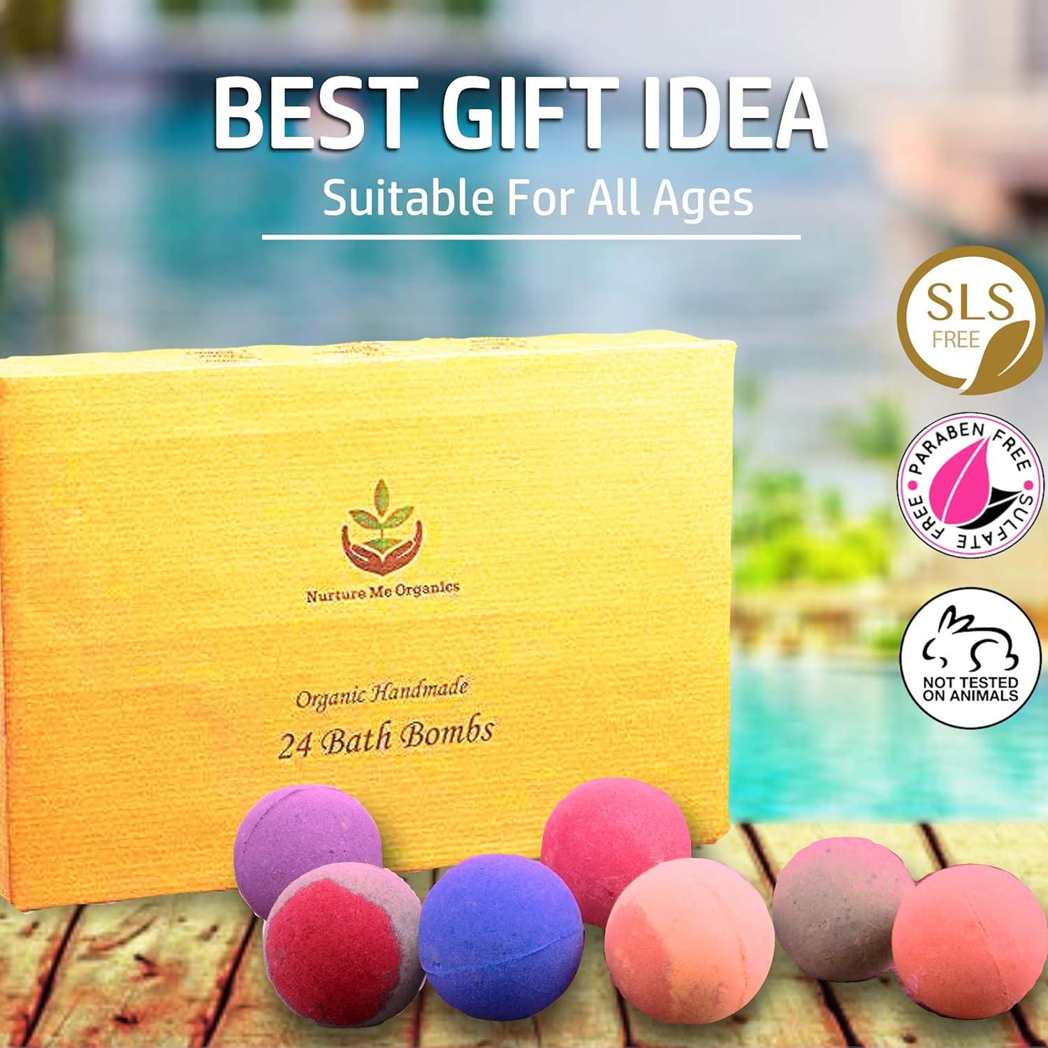 Juego de 24 Bombas de Baño Orgánicas Nurture Me - Hidratantes