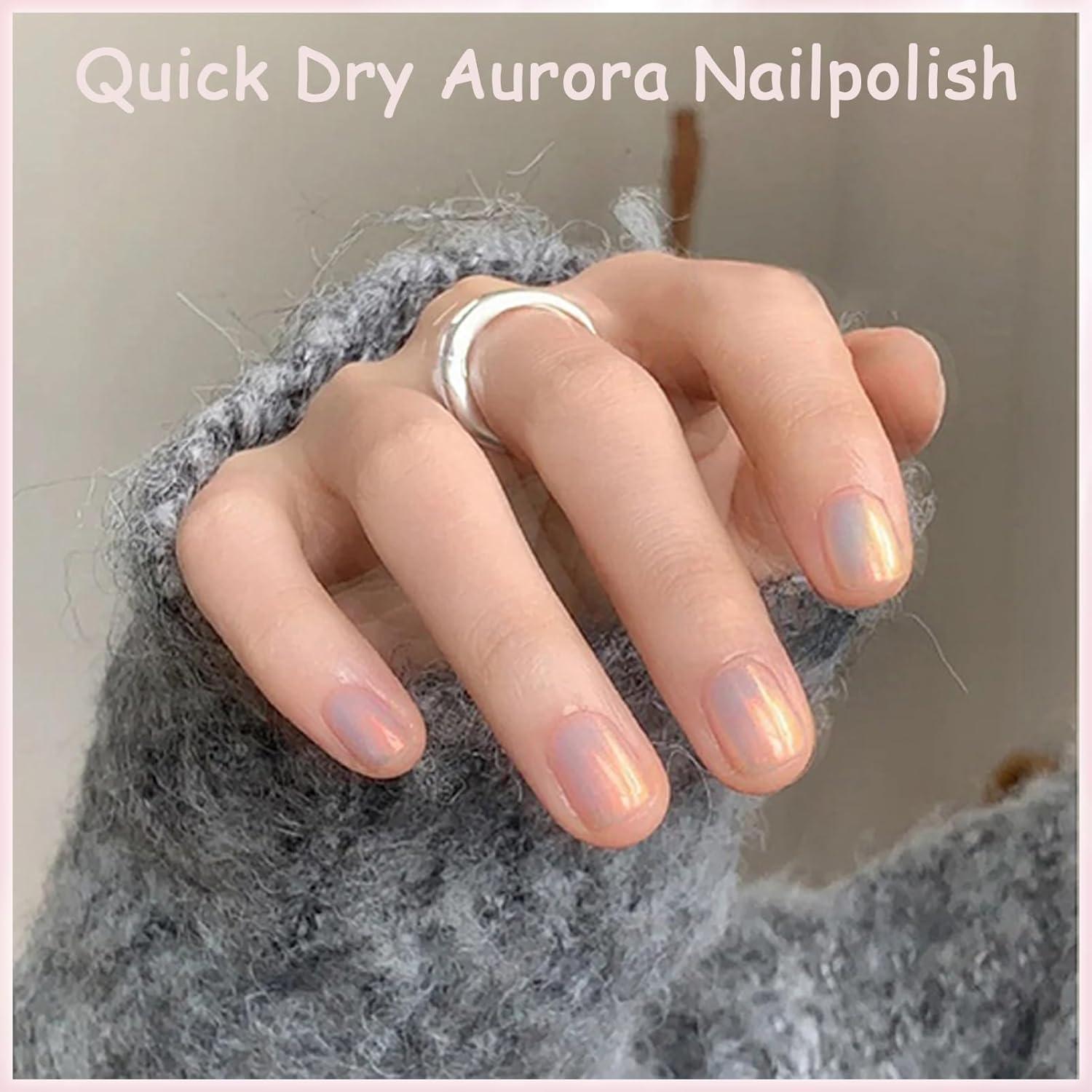 Esmalte de Uñas Aurora Sirena 10 ML - Brillo Alto Secado Rápido