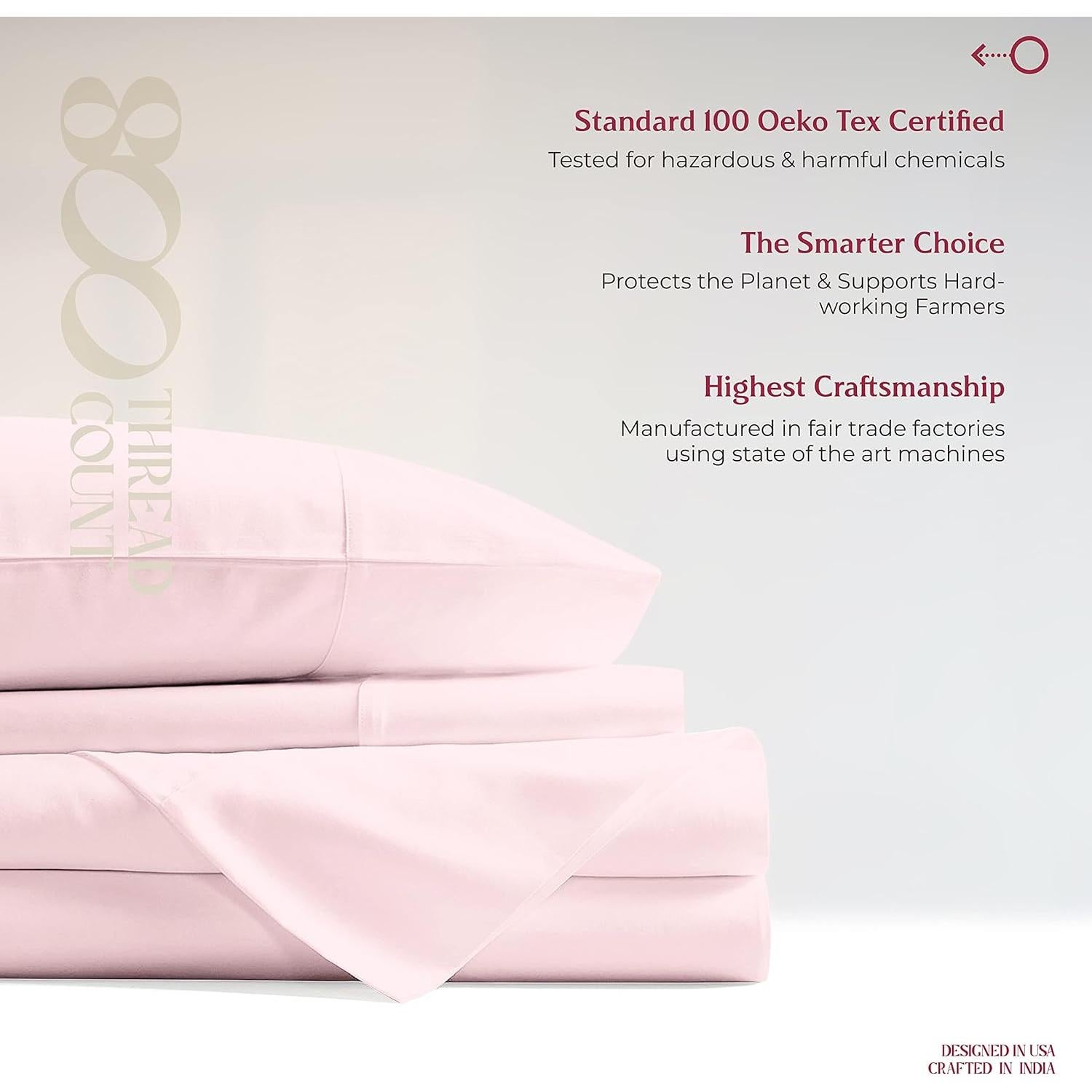 Juego de Fundas de Almohada Mayfair Linen 800 Hilos Queen 2 Pzas