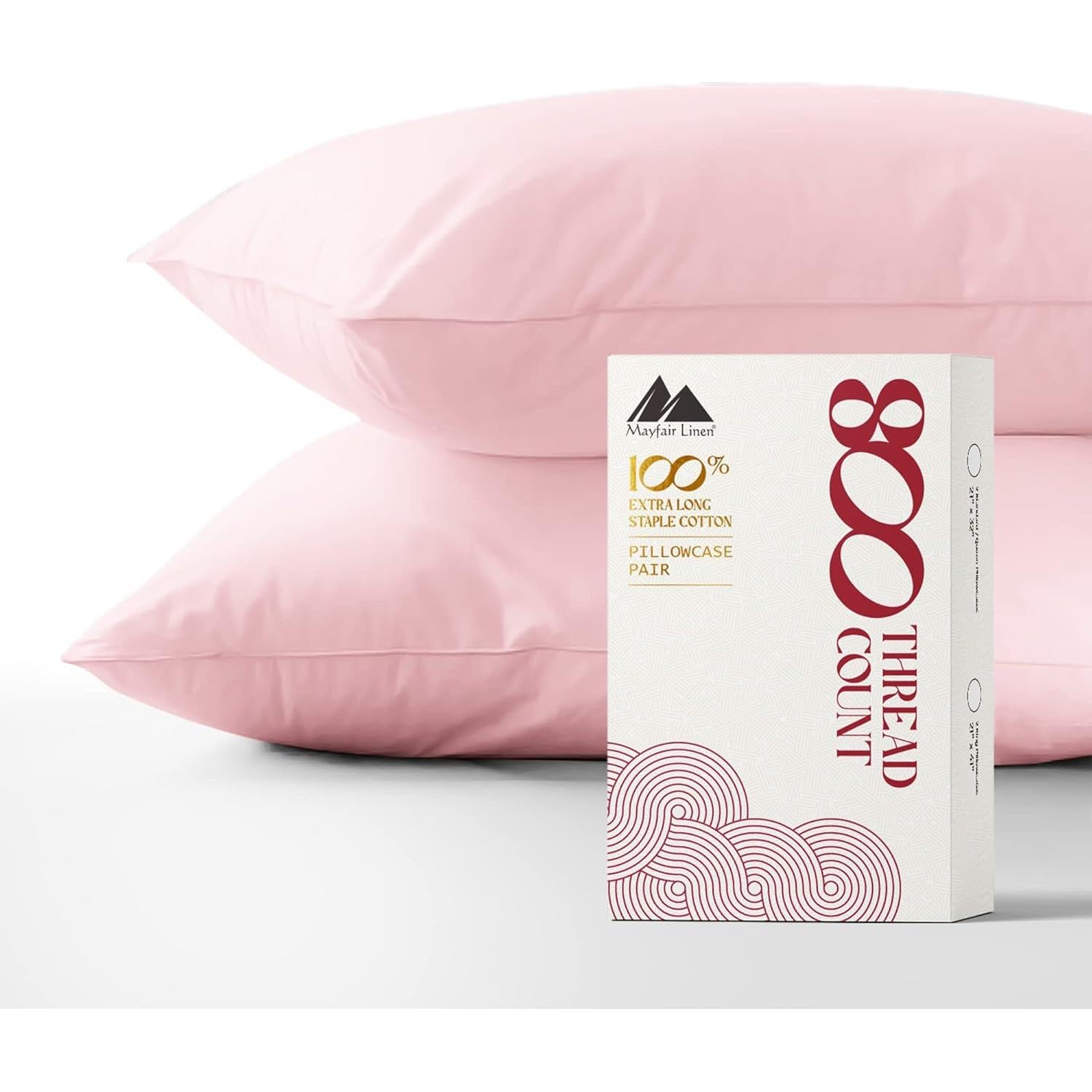 Juego de Fundas de Almohada Mayfair Linen 800 Hilos Queen 2 Pzas