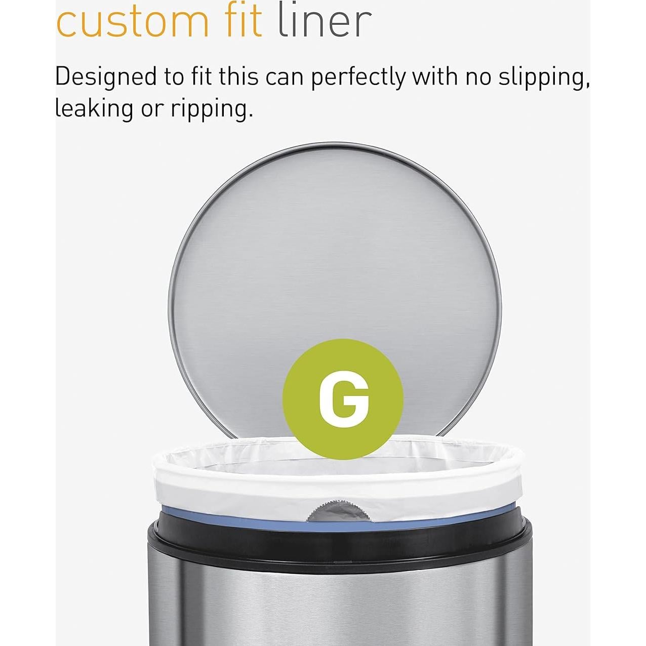 Bolsas de Basura Ajustadas simplehuman Código G 30L 60 Contar