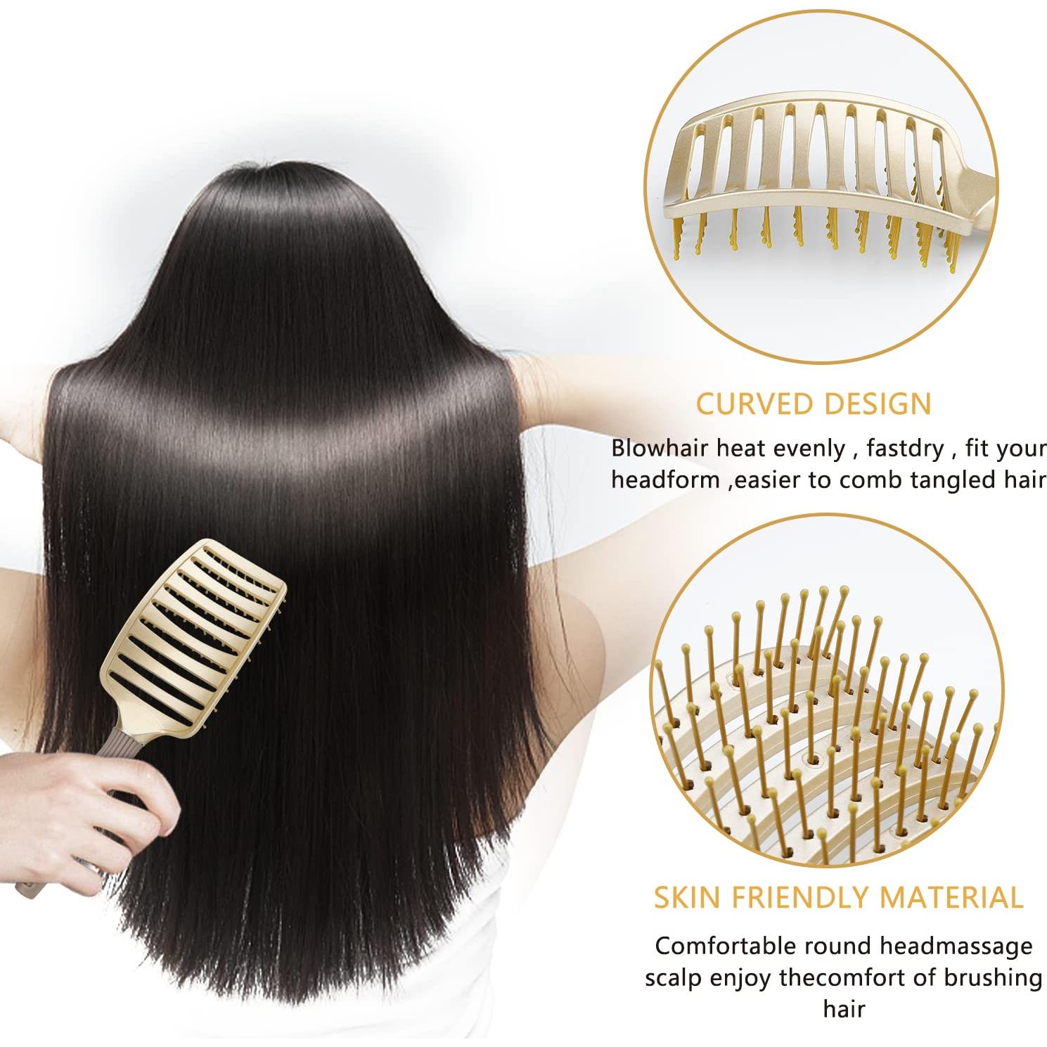 Cepillo Ventilado Curvado QIANGNI para Secado Rápido 7.62cm