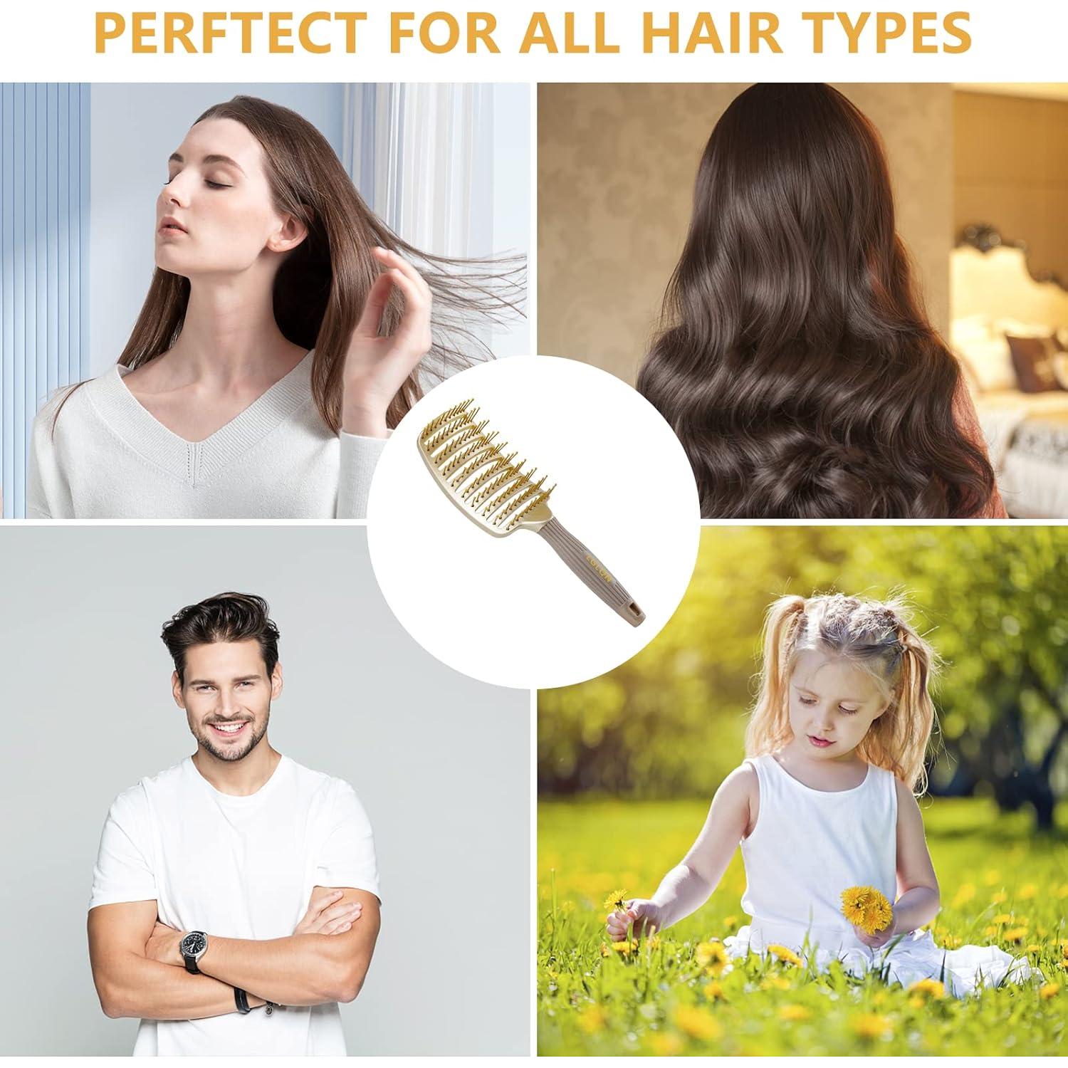 Cepillo Ventilado Curvado QIANGNI para Secado Rápido 7.62cm